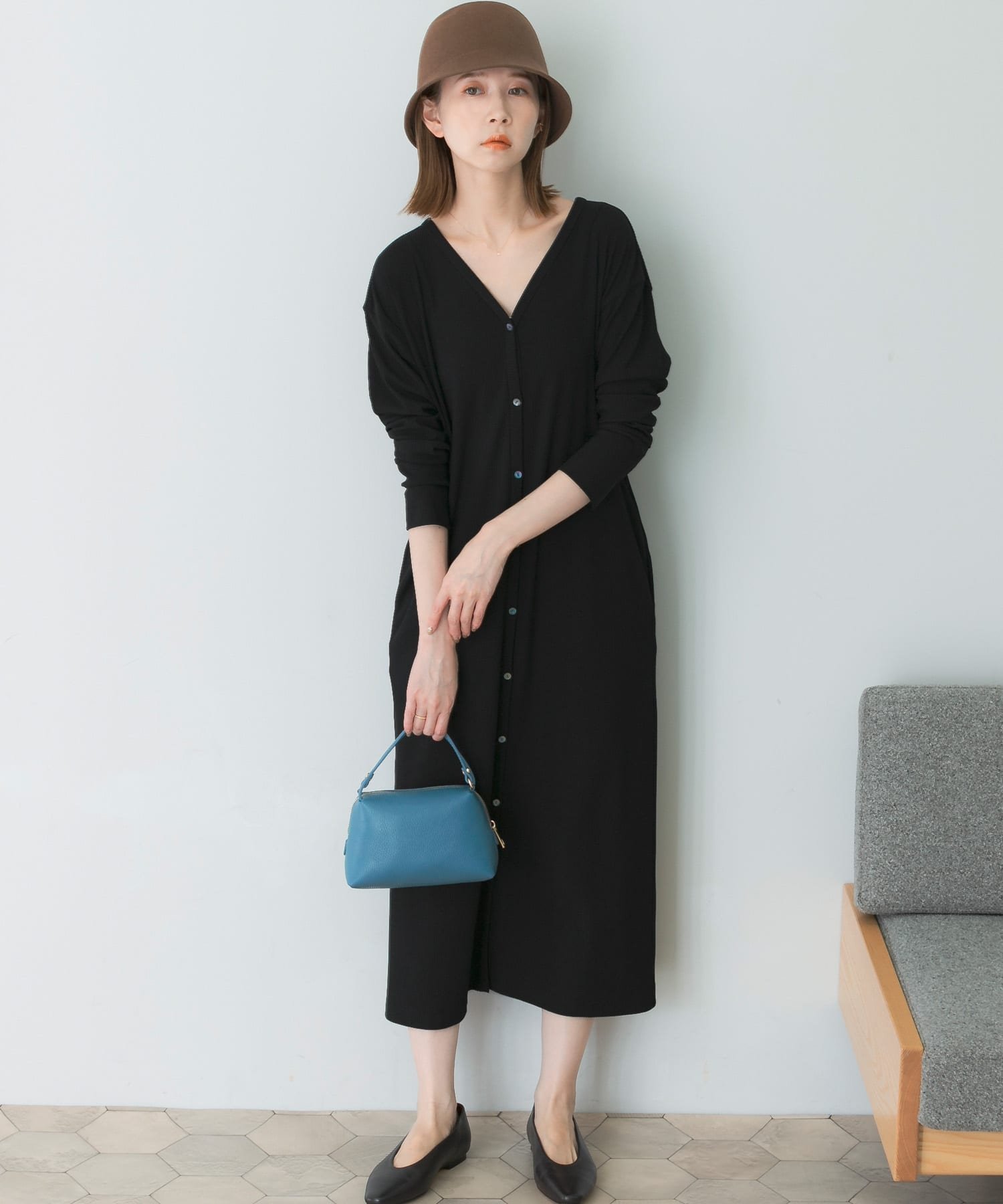 【SALE／60%OFF】URBAN RESEARCH ROSSO 2wayネックリブカットソーワンピース アーバンリサーチロッソ ワンピース・ドレス ワンピース ブラック ブルー ホワイト【送料無料】