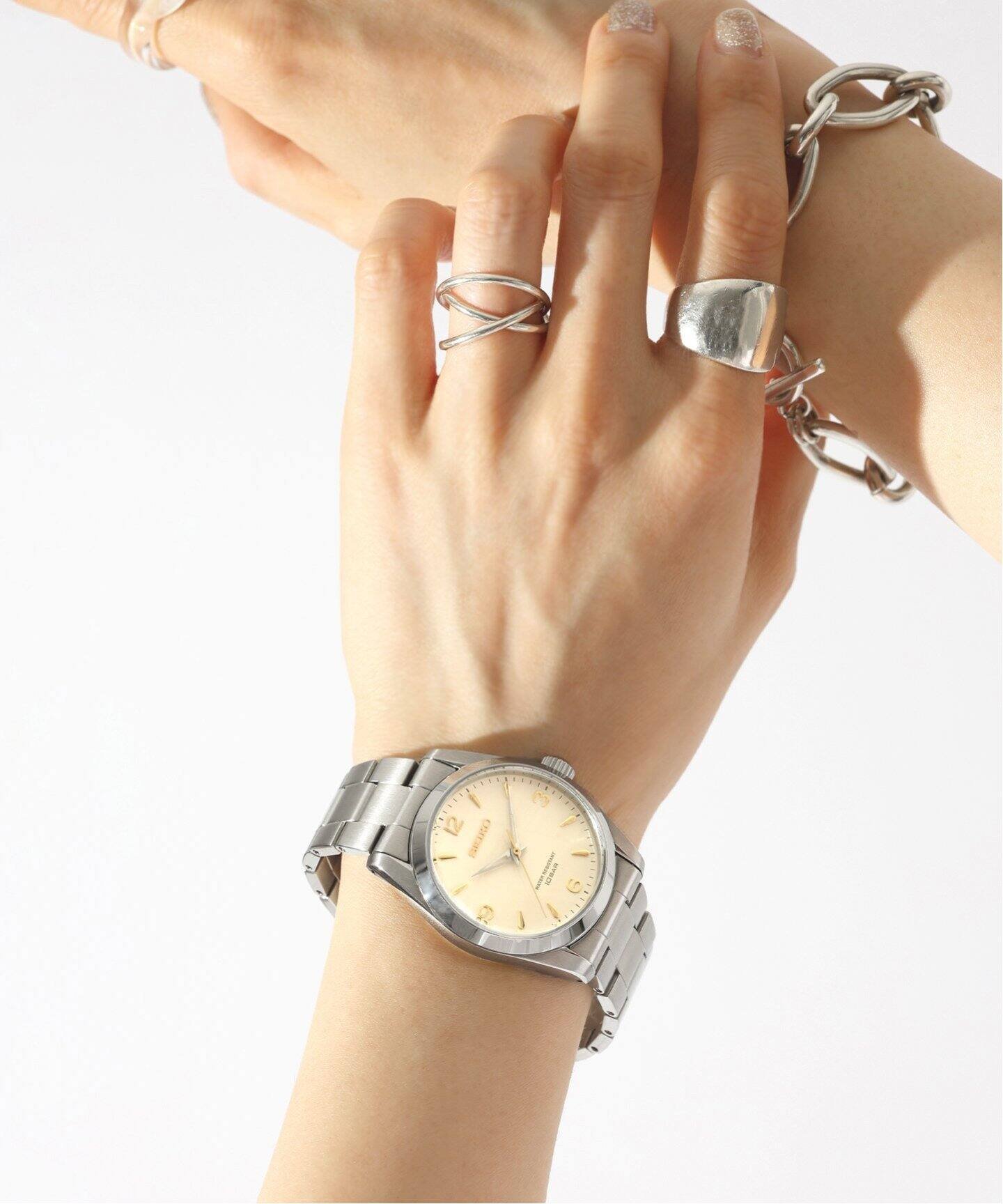 HIROB 《追加予約》【SEIKO / セイコー】Exclusive IENA * HIROB Ivory【別注】 ヒロブ アクセサリー・腕時計 腕時計 シルバー【送料無料】