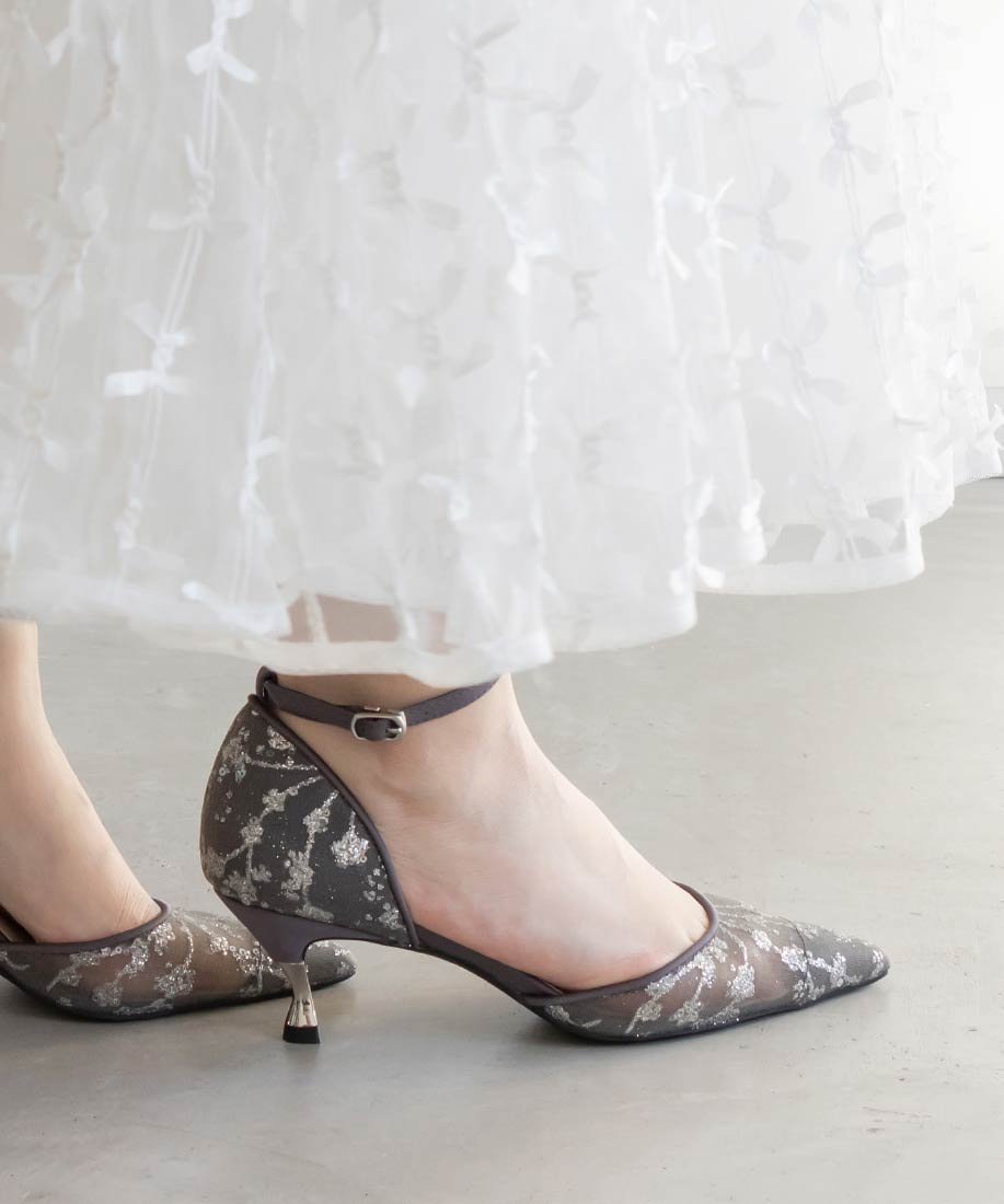 【SALE／50%OFF】RANDA シアーセパレートパンプス ランダ シューズ・靴 パンプス グレー ホワイト ベージュ【送料無料】のサムネイル