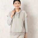 【SALE/50%OFF】missel 【洗える・セットアップ可能】ジップアップベスト ミゼール トップス ベスト・ジレ ネイビー ベージュ【送料無料】
