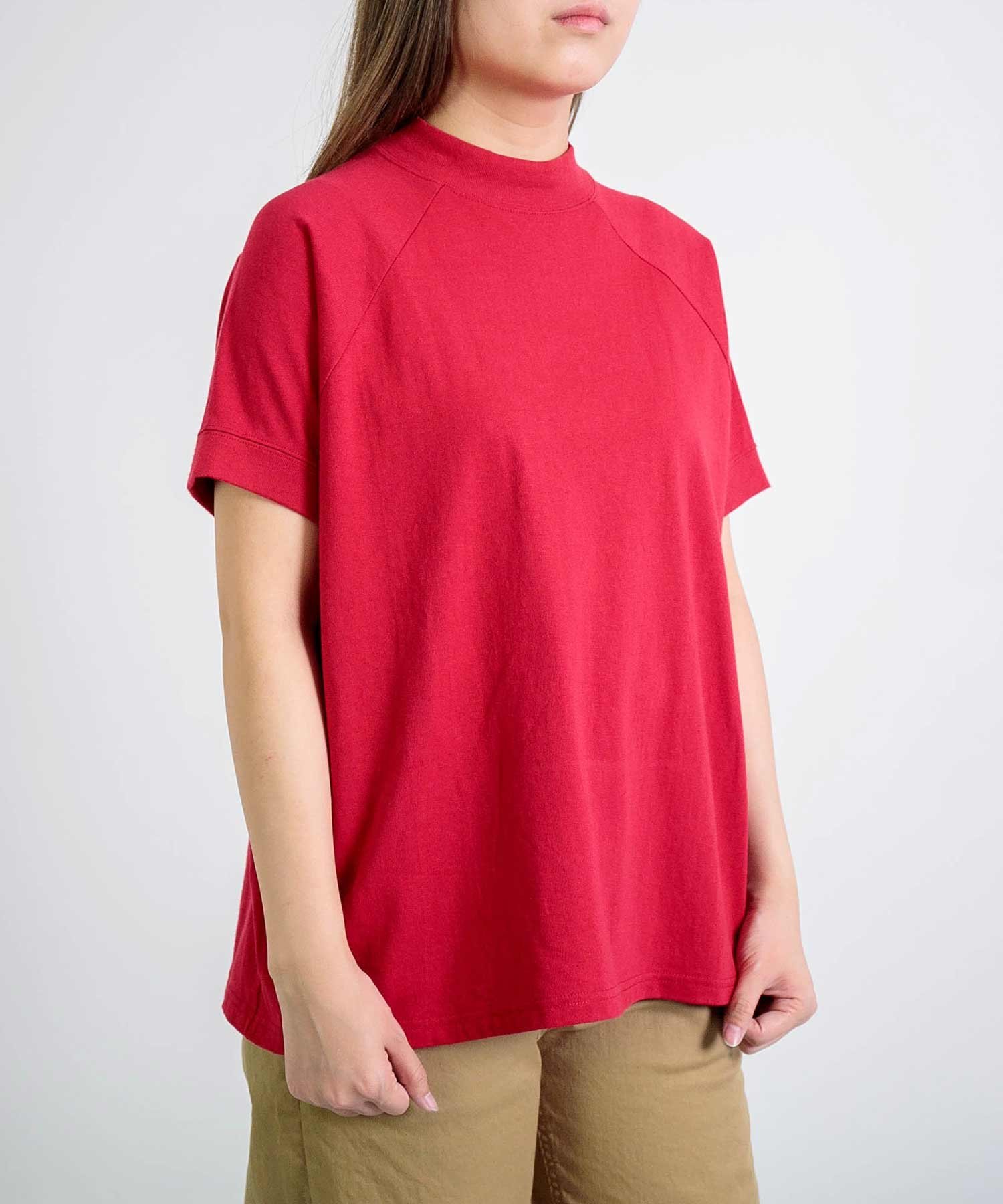 D.M.G. 14/1 BD天竺 ラグランTシャツ ドミンゴ トップス カットソー・Tシャツ レッド【送料無料】