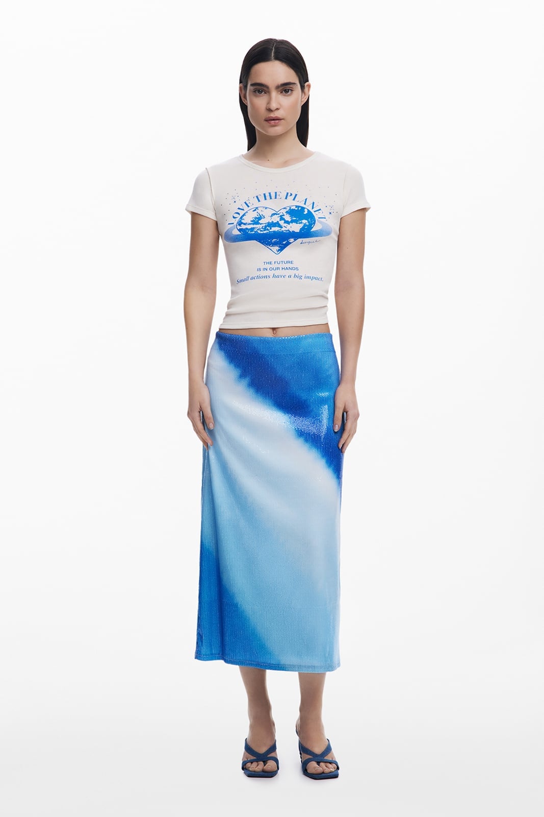 Love the planet Tシャツ デシグアル トップス カットソー・Tシャツ ホワイト