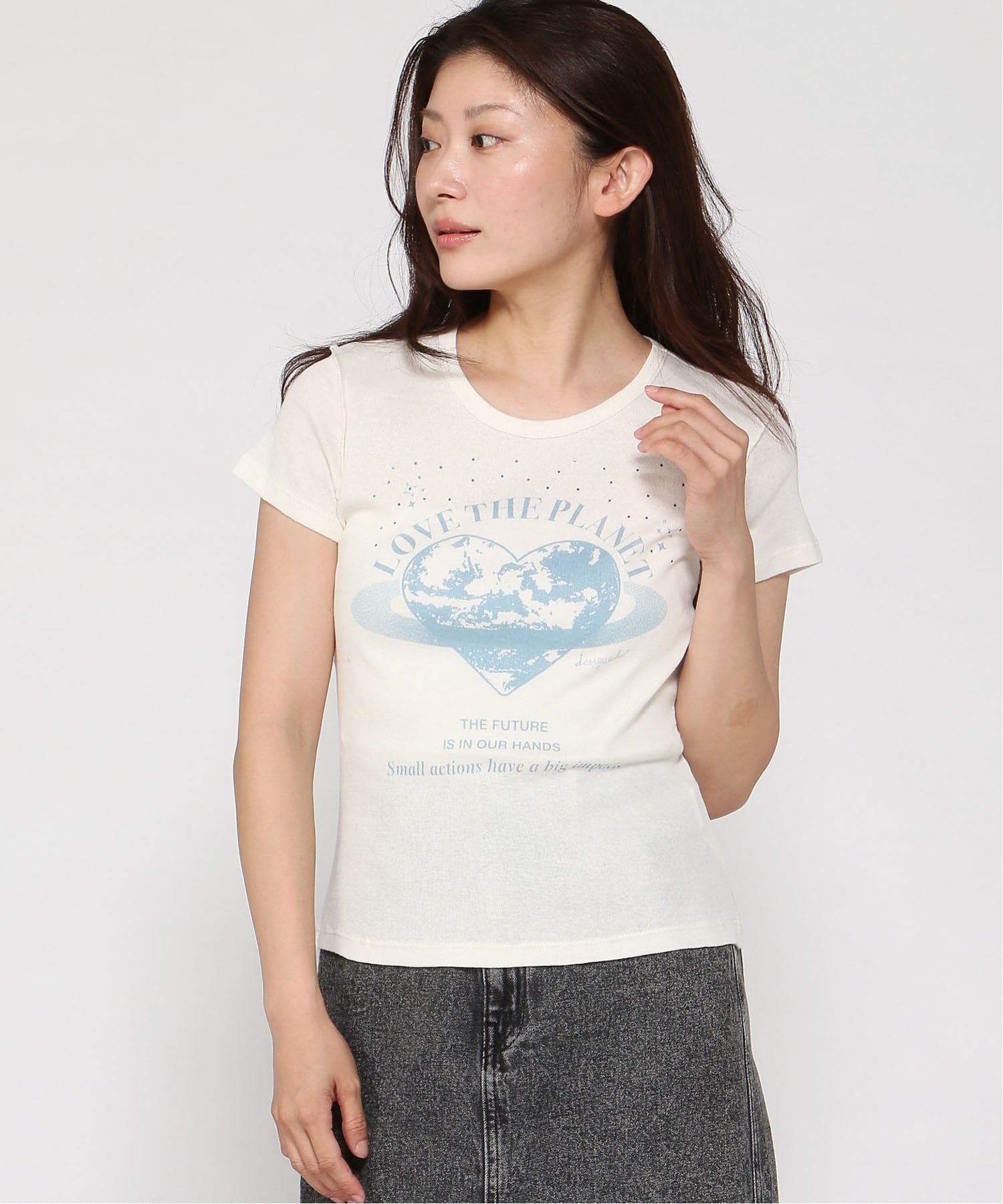 Love the planet Tシャツ デシグアル トップス カットソー・Tシャツ ホワイト