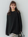 coca エンボス加工Aラインフレアチュニック コカ ワンピース チュニック ブラック