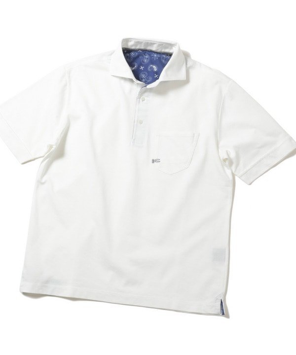 MEN'S BIGI ＜DENHAM/デンハム＞別注 ポケットポロシャツ made in japan メンズ ビギ トップス ポロシャツ ホワイト ネイビー