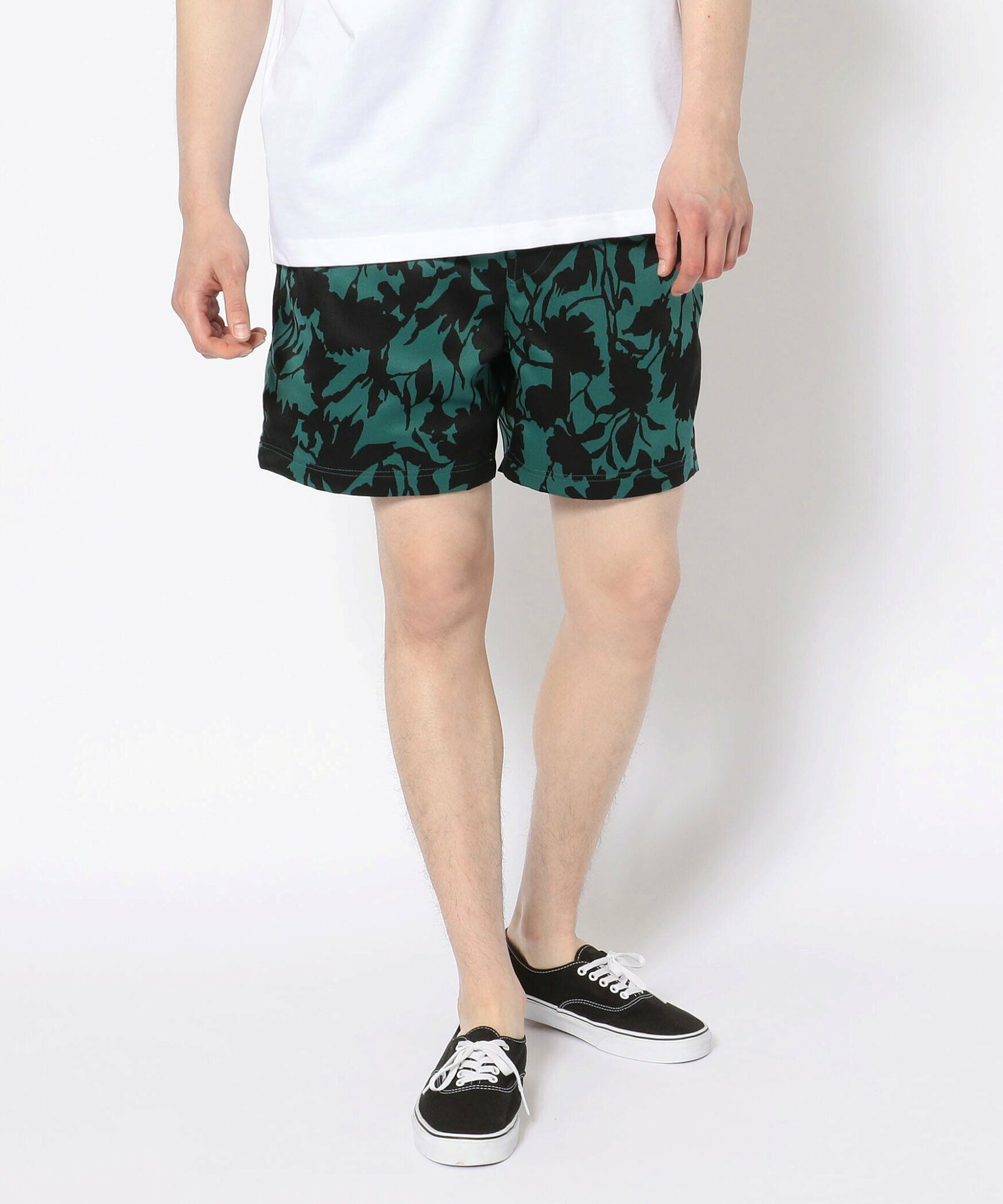 【SALE/50%OFF】B'2nd LUSOR(ルーソル)SHADOW FLOWER SS PT/シャドウフラワーショートパンツ ビーセカンド パンツ その他のパンツ グレー グリーン【送料無料】
