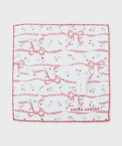 LAURA ASHLEY HOME ラークフィールドリボン プリントガーゼタオルハンカチ ローラ アシュレイ ファッション雑貨 ハンカチ・ハンドタオル レッド LAURA ASHLEY HOME ラークフィールドリボン プリントガーゼタオルハンカチ ローラ アシュレイ ファッション雑貨 ハンカチ・ハンドタオル レッド