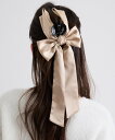【SALE/10%OFF】QUEENS COURT リボンバレッタ クイーンズコート 福袋・ギフト・その他 その他 ベージュ ブラック