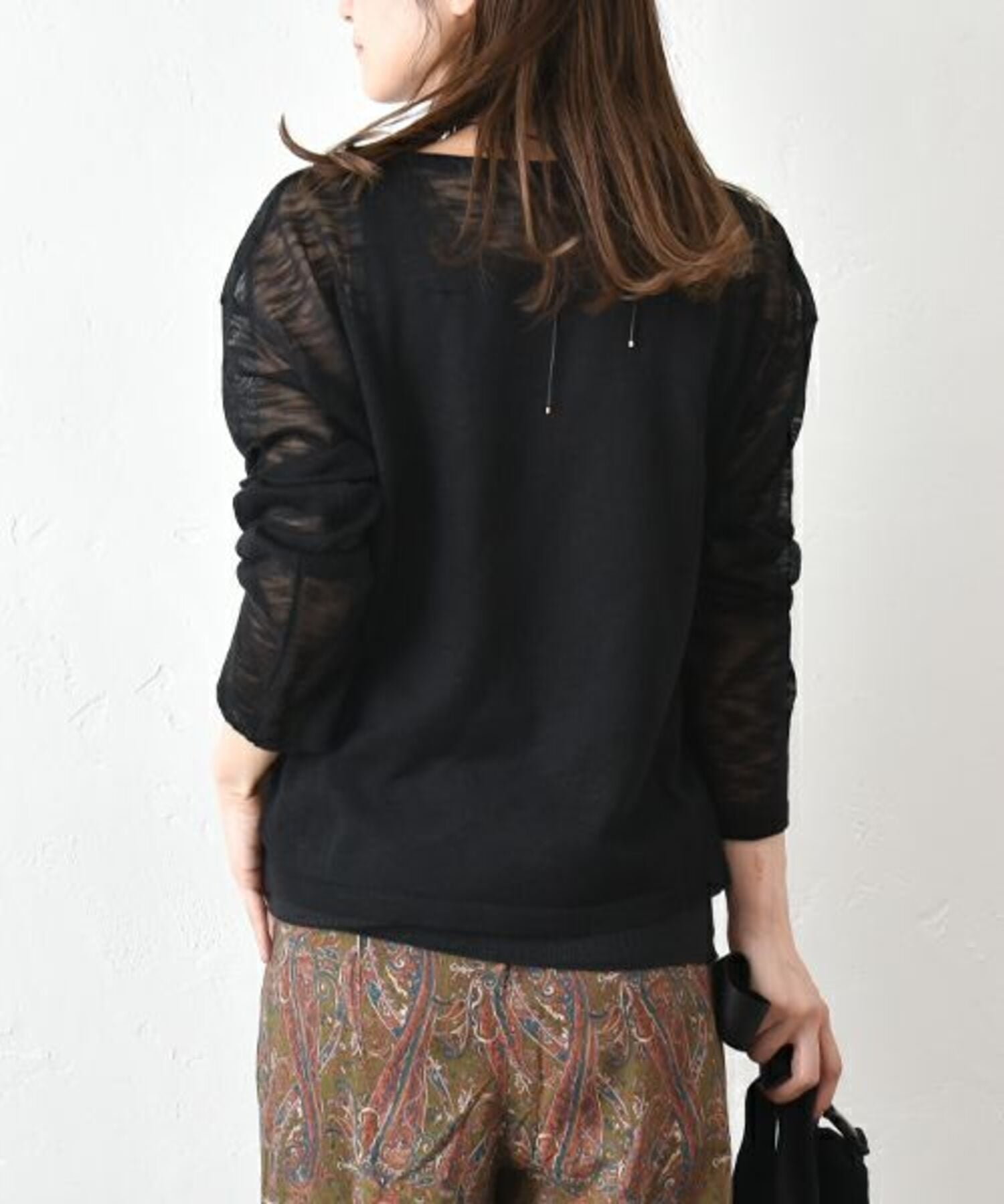 HUMS HUMS｜スラブプルオーバー [[720252]][C] ハグハグ トップス カットソー・Tシャツ ブラック ベージュ