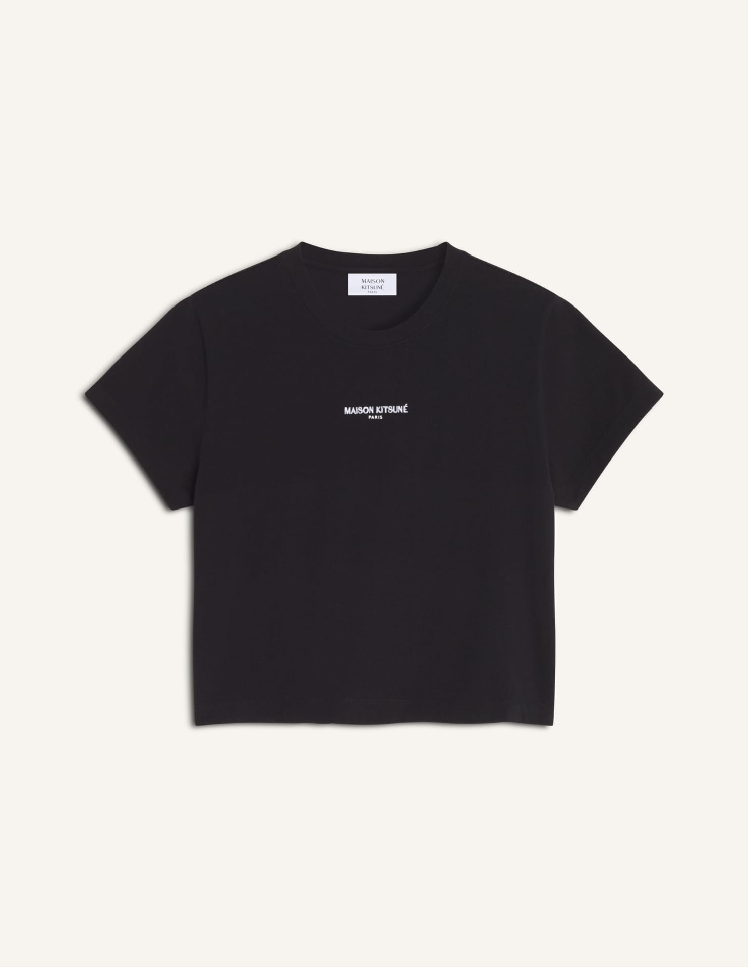 Maison Kitsune Maison Kitsune/(W)MAISON KITSUNE PARIS BABY TEE-SHIRT メゾン キツネ トップス カットソー・Tシャツ ブラック ベージュ【送料無料】