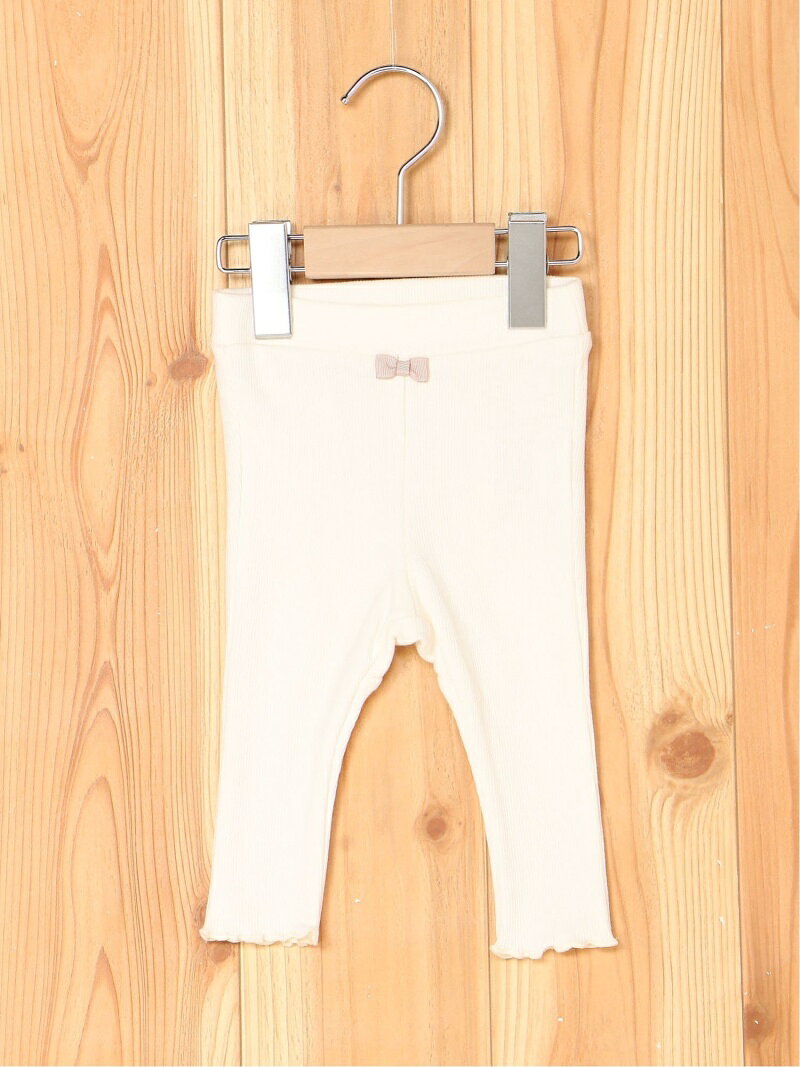 【SALE／50%OFF】petit main テレコレギンス ナルミヤオンライン 靴下・レッグウェア その他の靴下・レッグウェア ホワイト パープル ベージュ