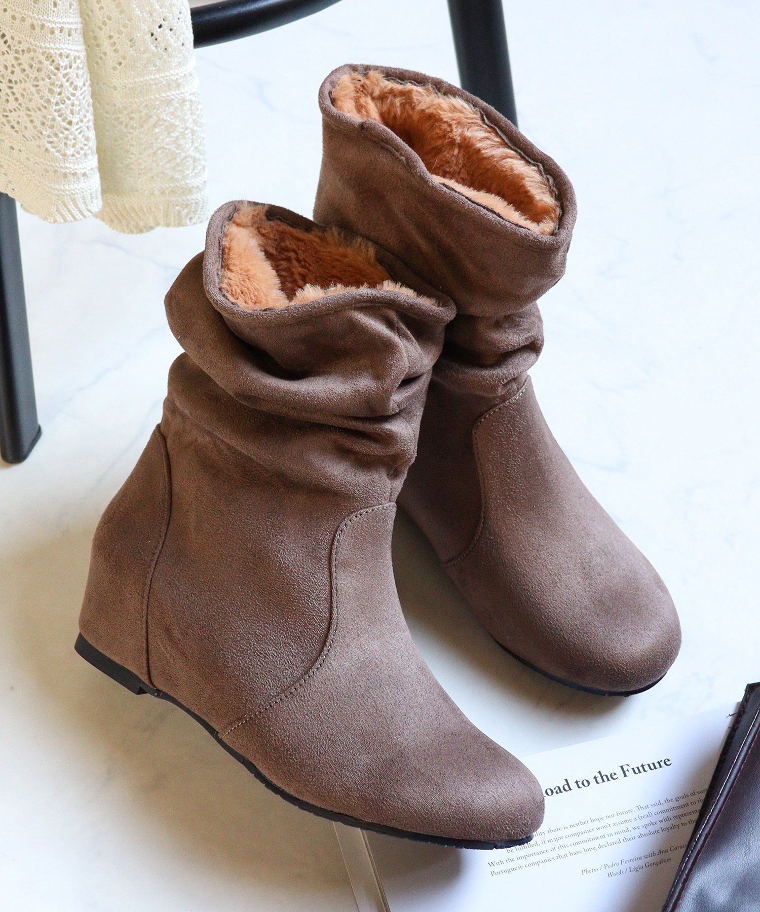 【SALE/20%OFF】LibertyDoll 5cmインヒール ワンピース オフィスカジュアル ボアブーツ ☆9005 サンエーフットウェアー シューズ・靴...