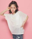 【SALE/50%OFF】PINK-latte 【2点SET】シアーボーダーTシャツ+インナータンクセットアイテム ピンク ラテ トップス アンサンブル ホワイ...