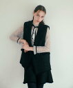 【SALE/50%OFF】LOULOU WILLOUGHBY 【LOULOU WILLOUGHBY】ジオリカラメツイードジレ アルアバイル ジャケット・アウター その他のジャケット・アウター ブラック ホワイト【送料無料】