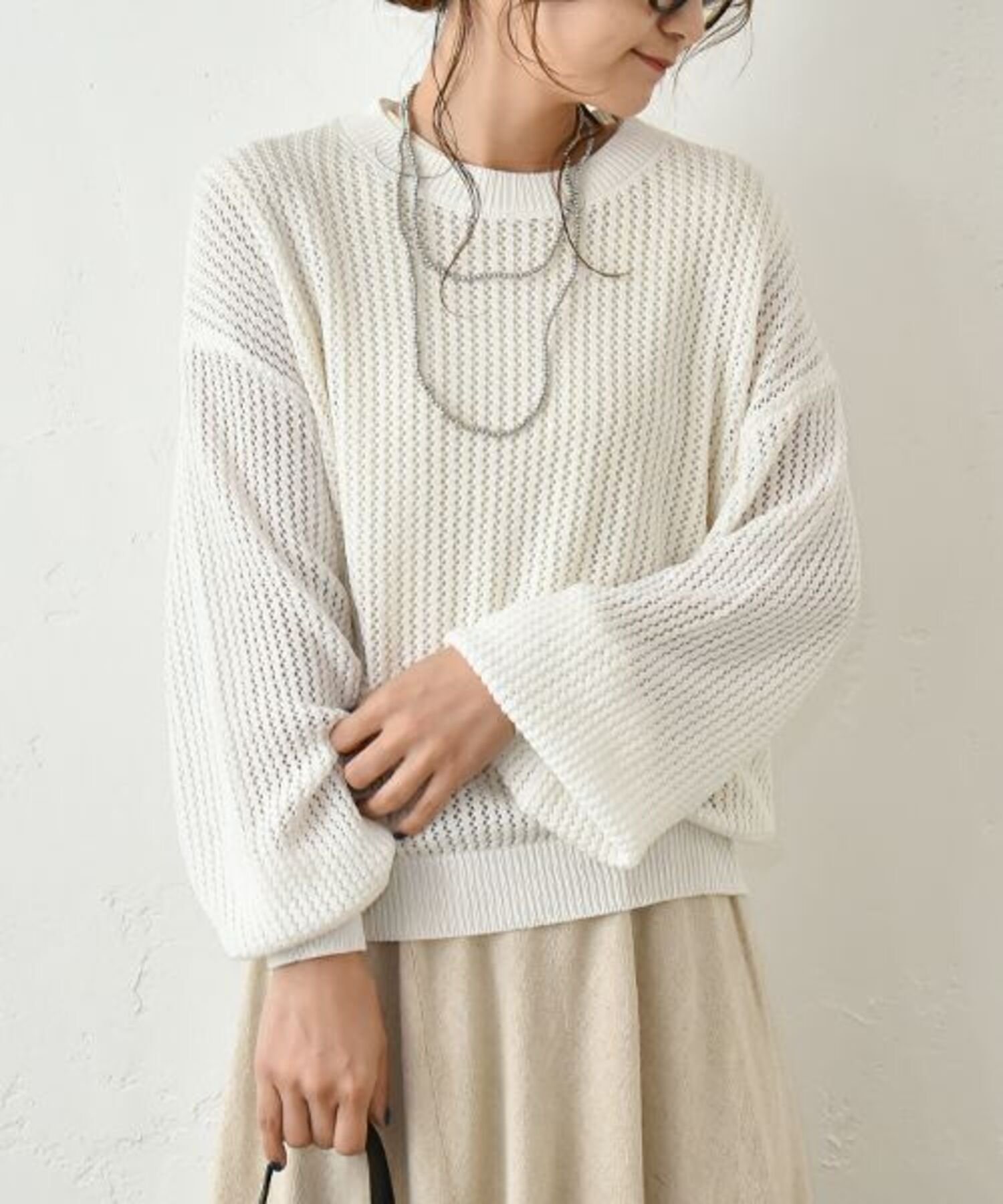 【SALE／30%OFF】HUMS HUMS｜メッシュプルオーバー [[600152]][C] ハグハグ トップス カットソー・Tシャツ ブラック ホワイト【送料無料】