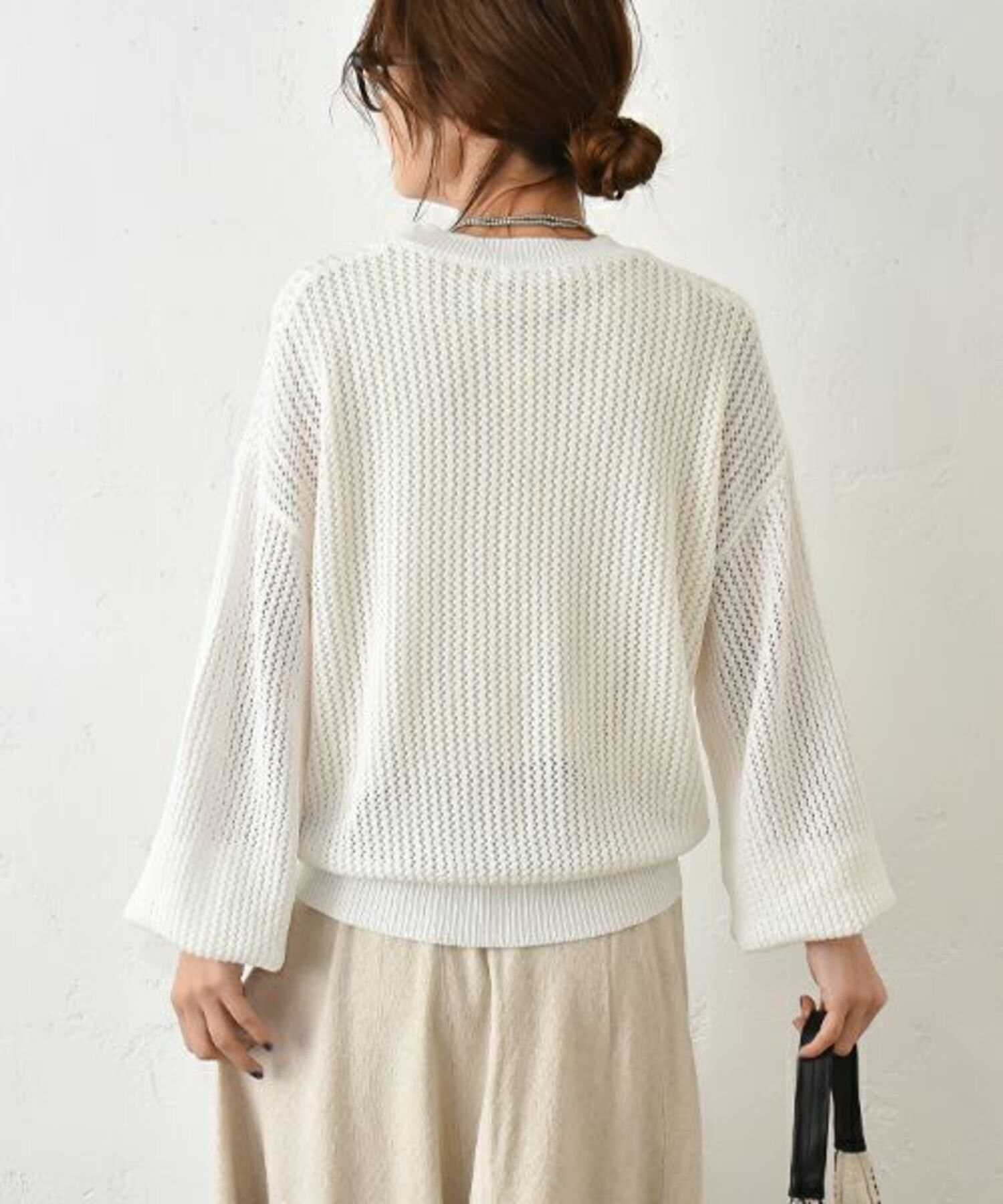 HUMS HUMS｜メッシュプルオーバー [[600152]][C] ハグハグ トップス カットソー・Tシャツ ブラック ホワイト
