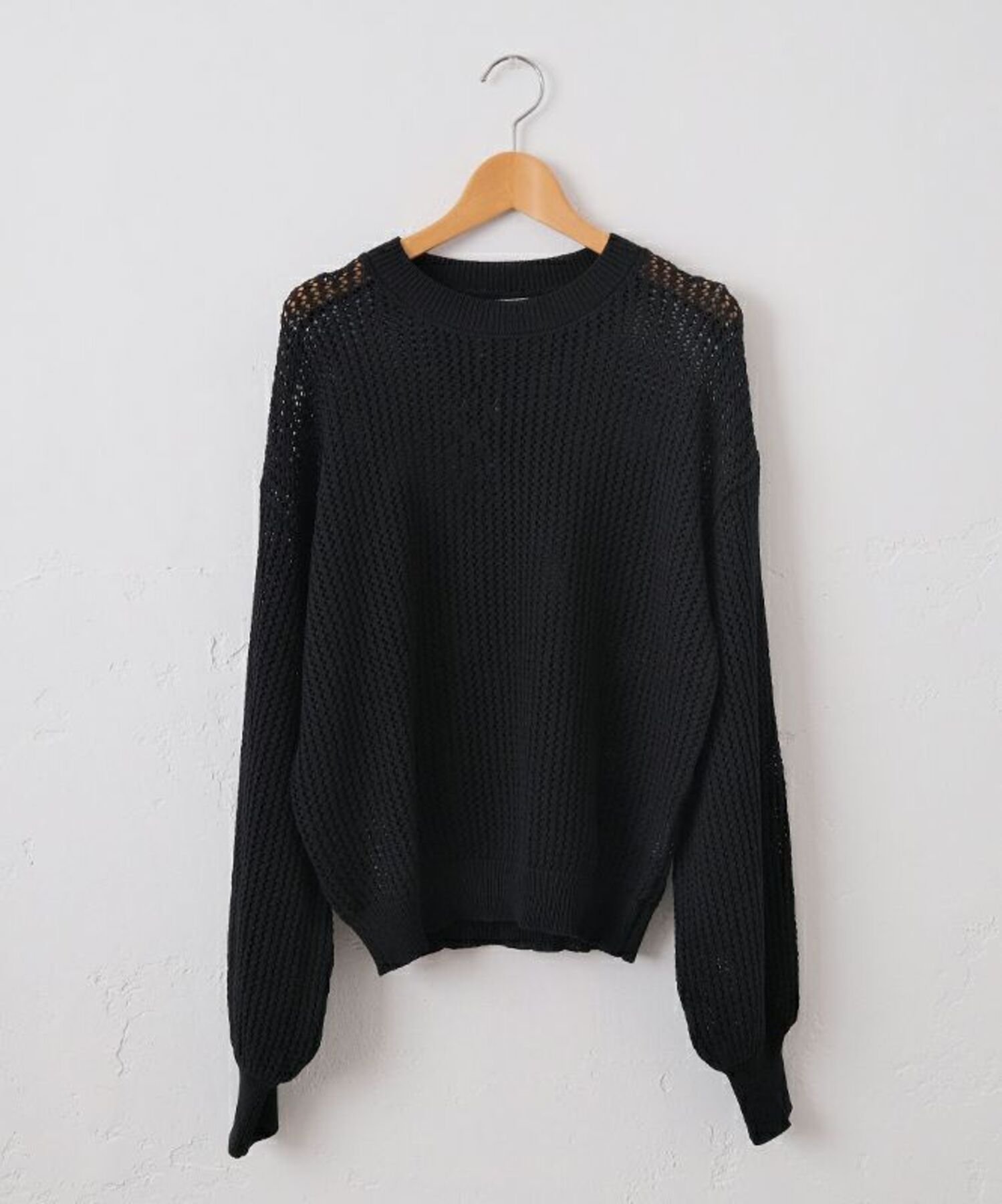 HUMS HUMS｜メッシュプルオーバー [[600152]][C] ハグハグ トップス カットソー・Tシャツ ブラック ホワイト
