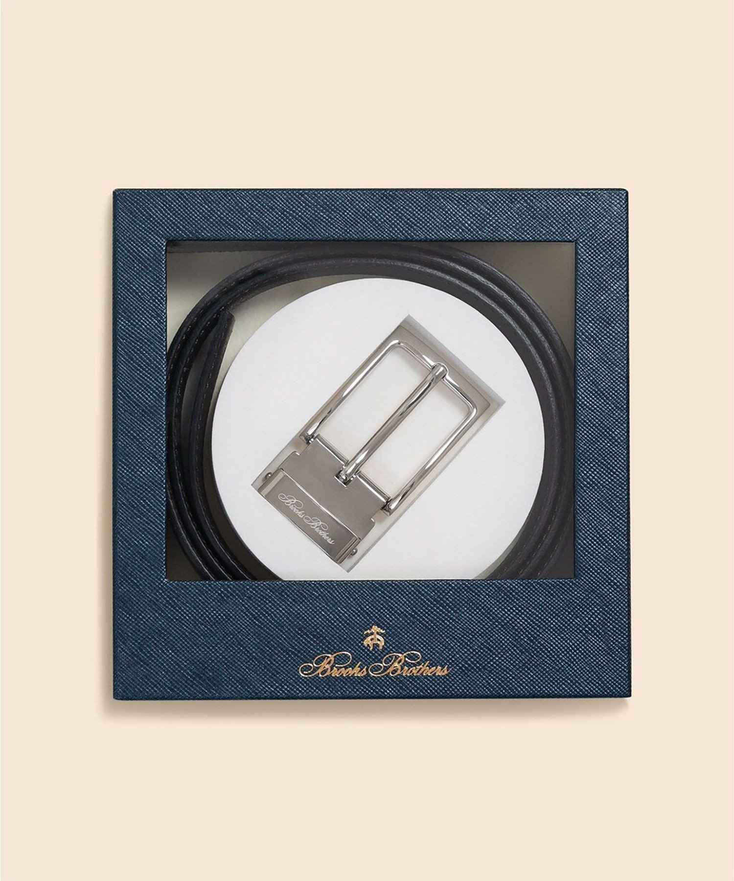 BROOKS BROTHERS カウレザー アジャスタブルレングス リバーシブルベルト ブルックス ブラザーズ ファッション雑貨 ベルト ブラック【送料無料】