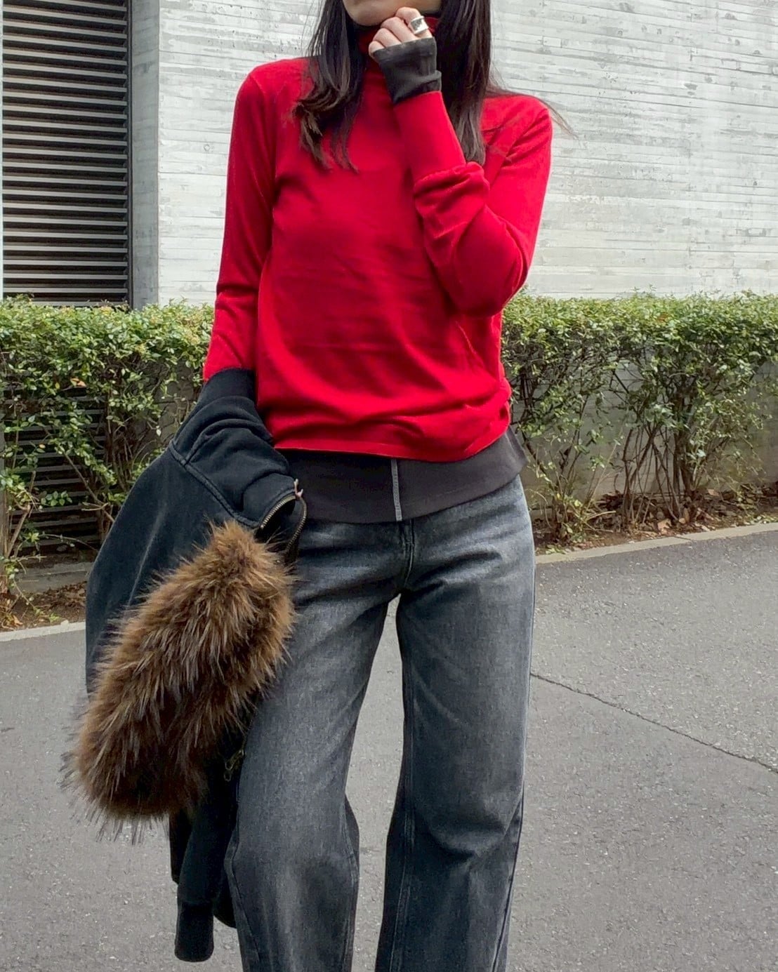 【SALE／20%OFF】LE CIEL BLEU ハイゲージタートルネックニット / High-Gauge Turtleneck Knit ルシェルブルー トップス ニット レッド【送料無料】