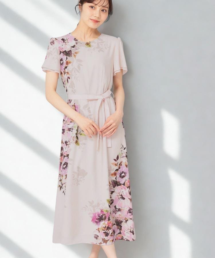 【SALE／50%OFF】SunaUna 【&yours project】パネル柄ワンピース スーナウーナ ワンピース・ドレス その他のワンピース・ドレス ブルー ピンク ネイビー【送料無料】