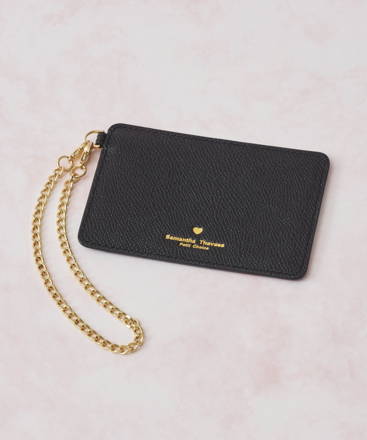 Samantha Thavasa Petit Choice シンプルハート パスケース サマンサタバサプチチョイス 財布・ポーチ・ケース その他の財布・ポーチ・ケース ブラック ピンク ホワイト グレー【送料無料】