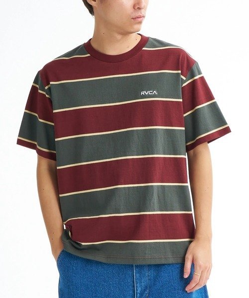 SELECT BRANDS RVCA/ルーカ 16/2 STRIPE SS Tシャツ(MENS) ジャックローズ トップス カットソー・Tシャツ ネイビー ブラック