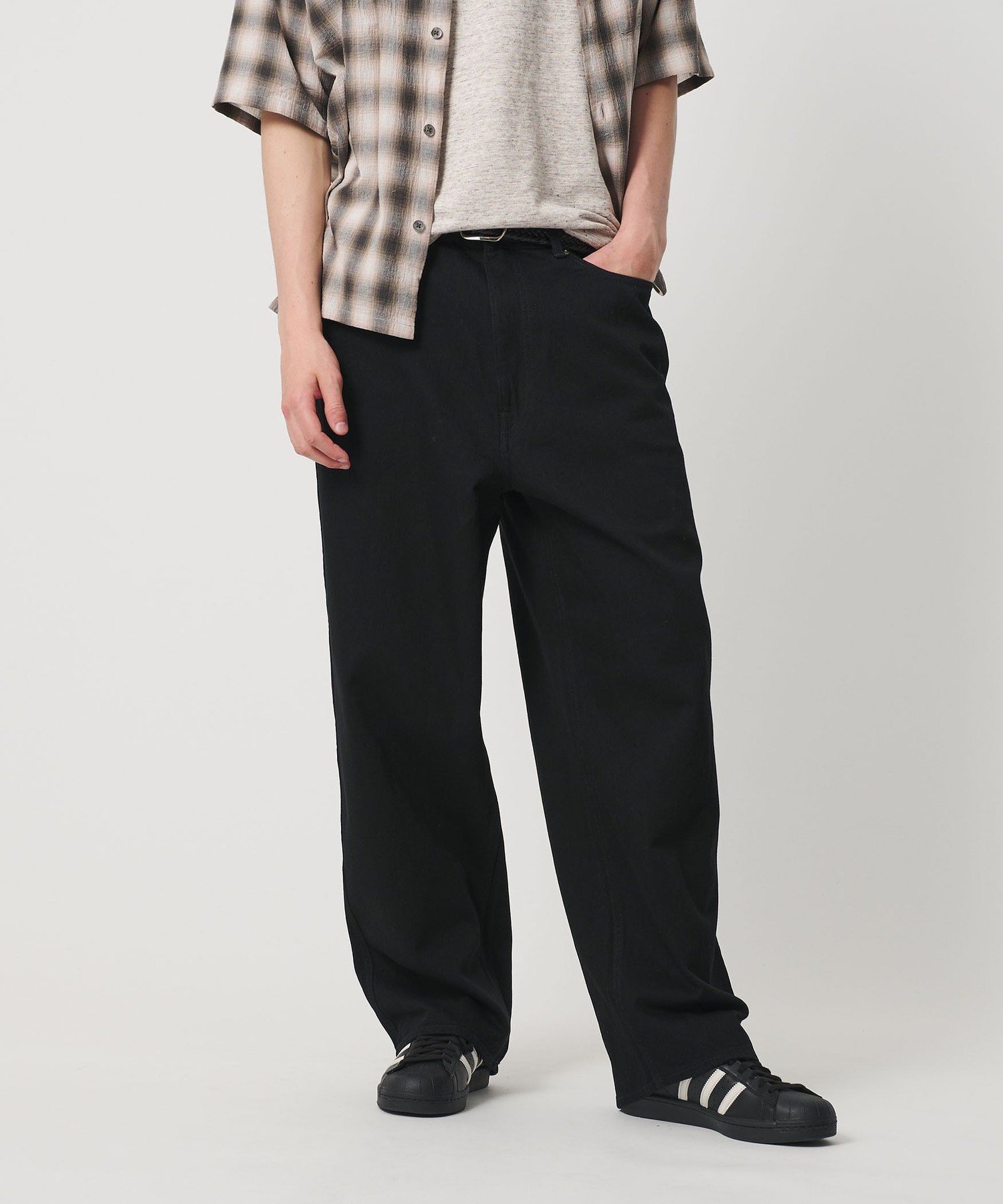 11.5oz ライト ハイツイスト テーパード デニム パンツ NO.9 ビューティー＆ユース ユナイテッドアローズ パンツ その他のパンツ ブラック ネイビー