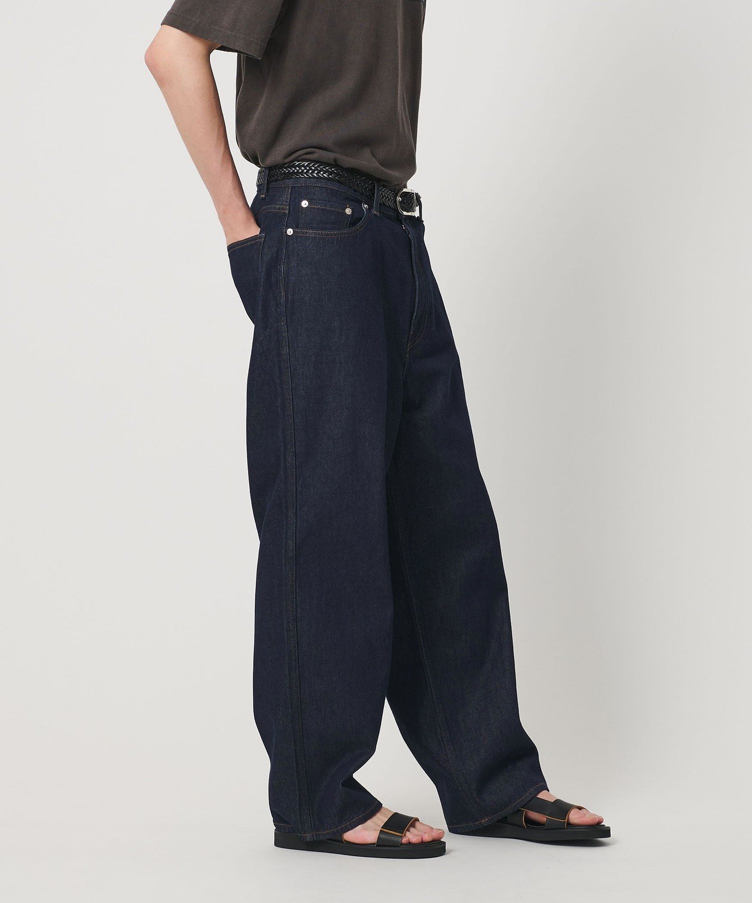 11.5oz ライト ハイツイスト テーパード デニム パンツ NO.9 ビューティー＆ユース ユナイテッドアローズ パンツ その他のパンツ ブラック ネイビー