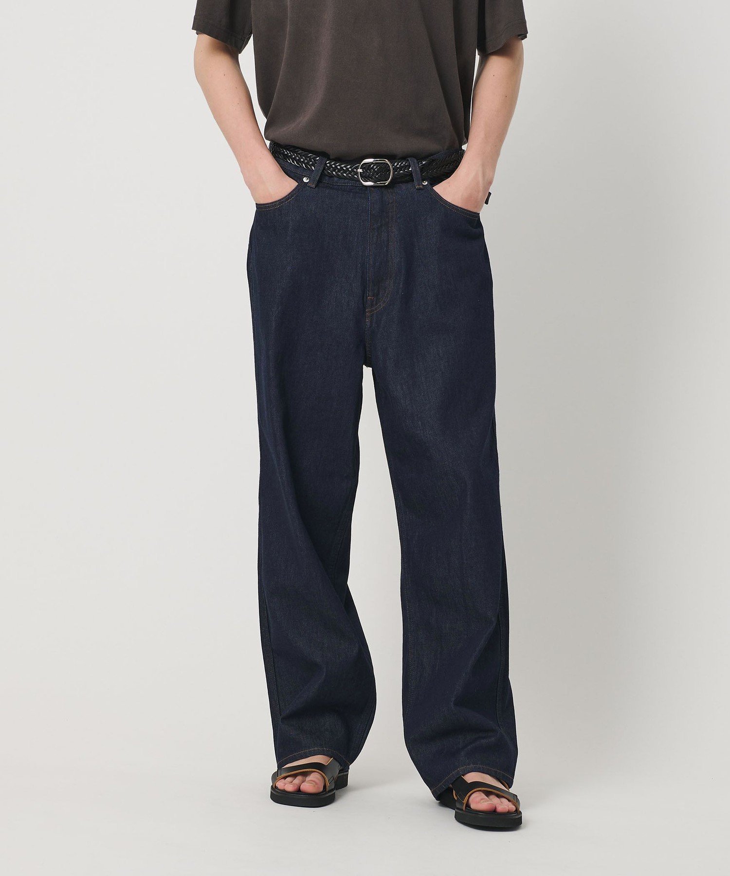 11.5oz ライト ハイツイスト テーパード デニム パンツ NO.9 ビューティー＆ユース ユナイテッドアローズ パンツ その他のパンツ ブラック ネイビー