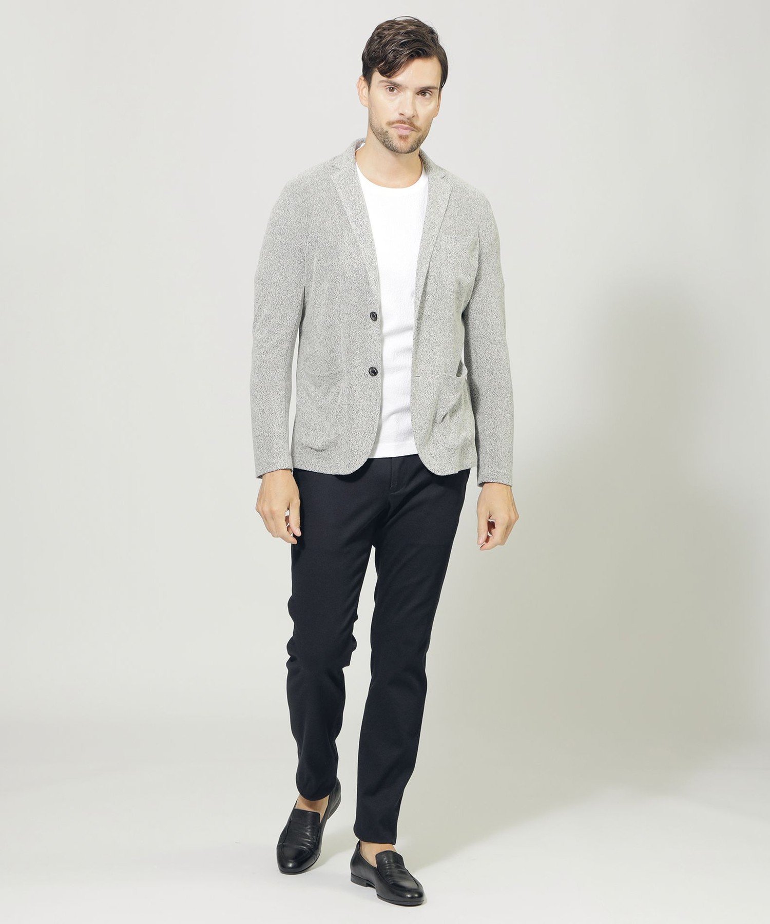 【SALE／70%OFF】EPOCA UOMO リングヤーンジャージージャケット エポカ ジャケット・アウター その他のジャケット・アウター ネイビー グレー【送料無料】