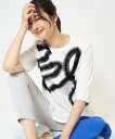 GEORGES RECH チュールテープラインカットソー ジョルジュ・レッシュ トップス カットソー・Tシャツ ホワイト ブラック【送料無料】