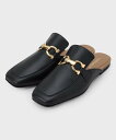 【SALE/30%OFF】UNTITLED 【CAMINAND】スクエアトゥ ローファー型ミュール アンタイトル シューズ・靴 サンダル ブラック【送料無料】