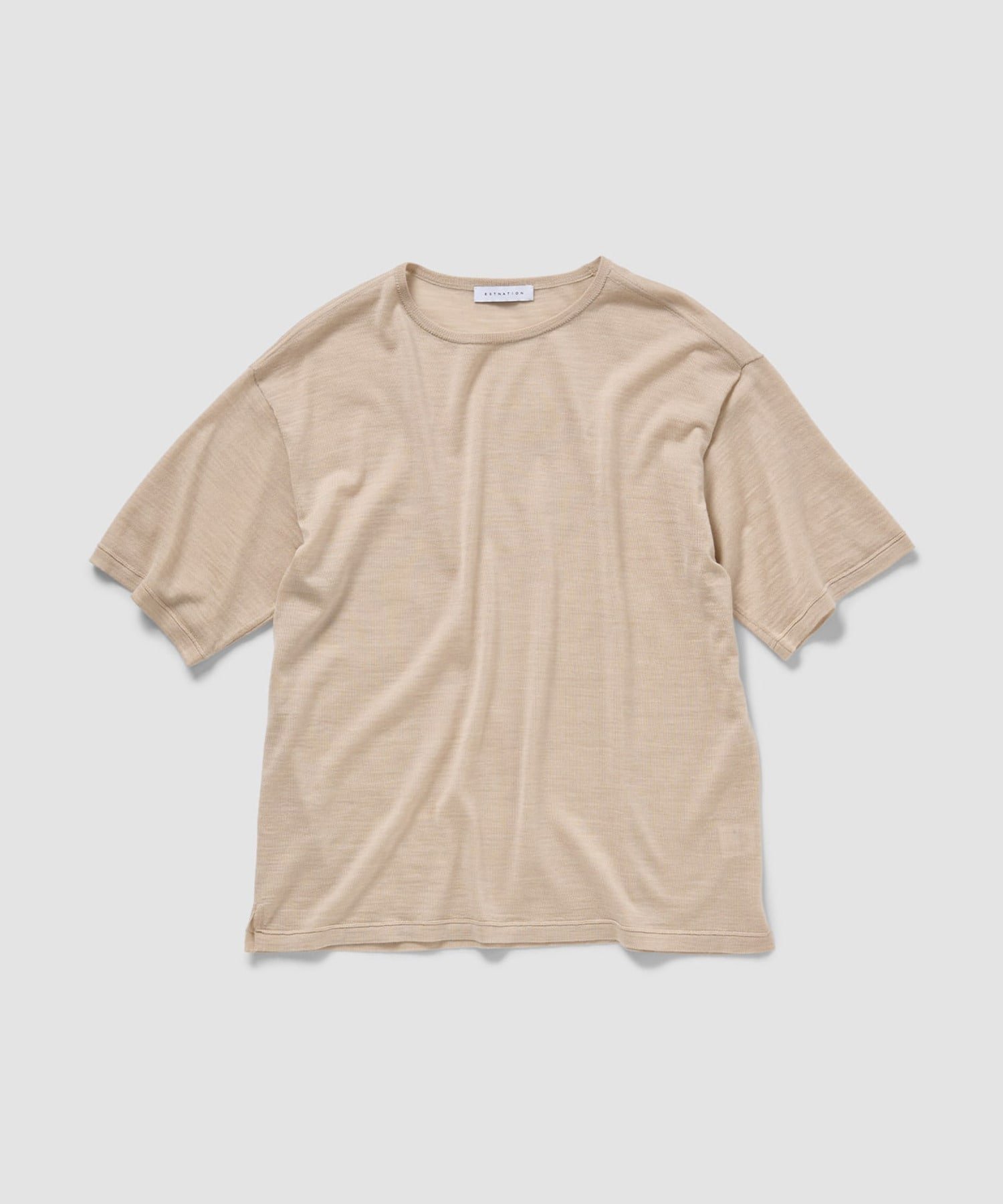 ESTNATION ESTNATION / ウルトラファインウール ニットTシャツ エストネーシ