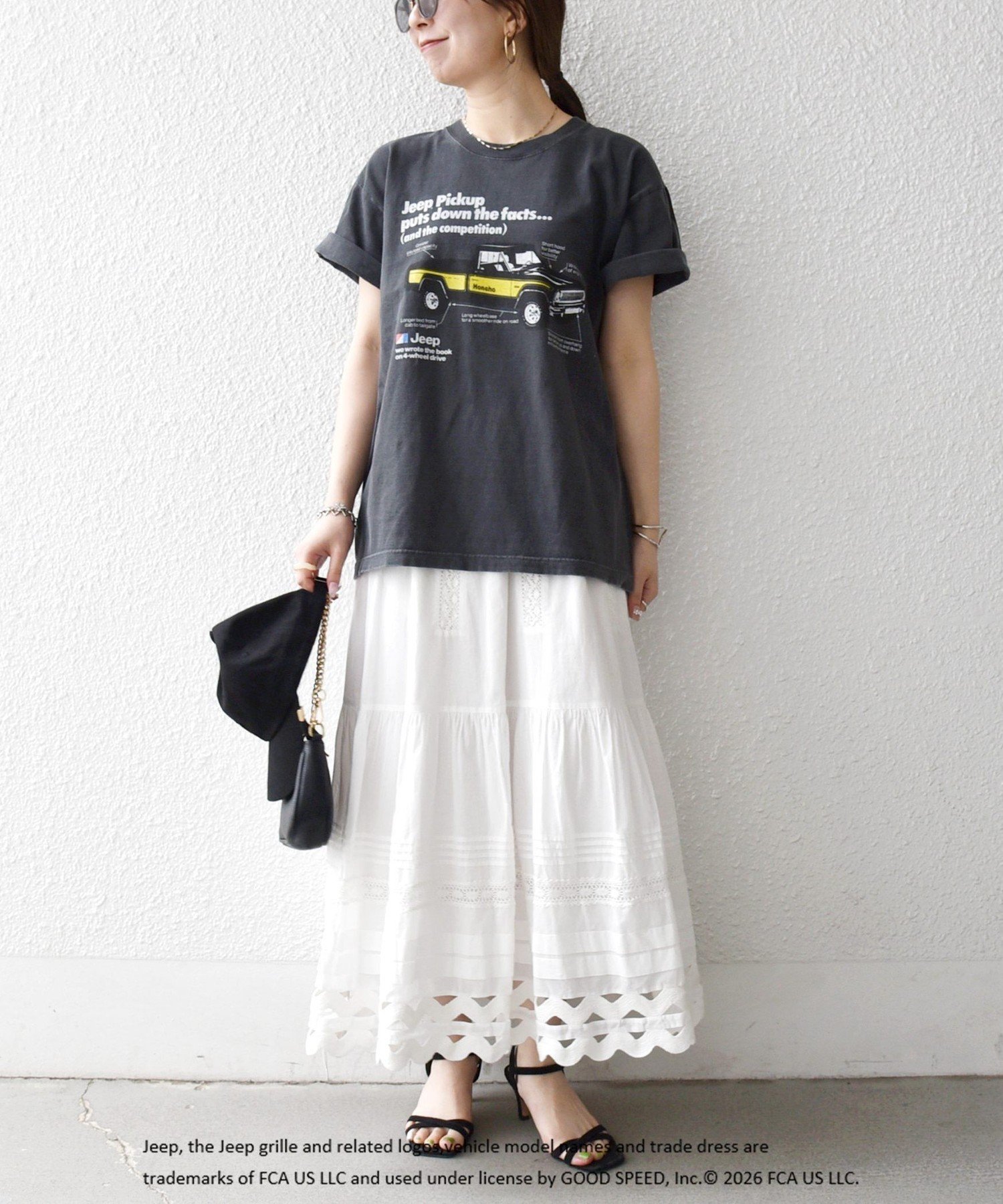 GOOD ROCK SPEED:＜洗濯機可能＞CAR ロゴ プリント TEE シップス トップス カットソー・Tシャツ グレー