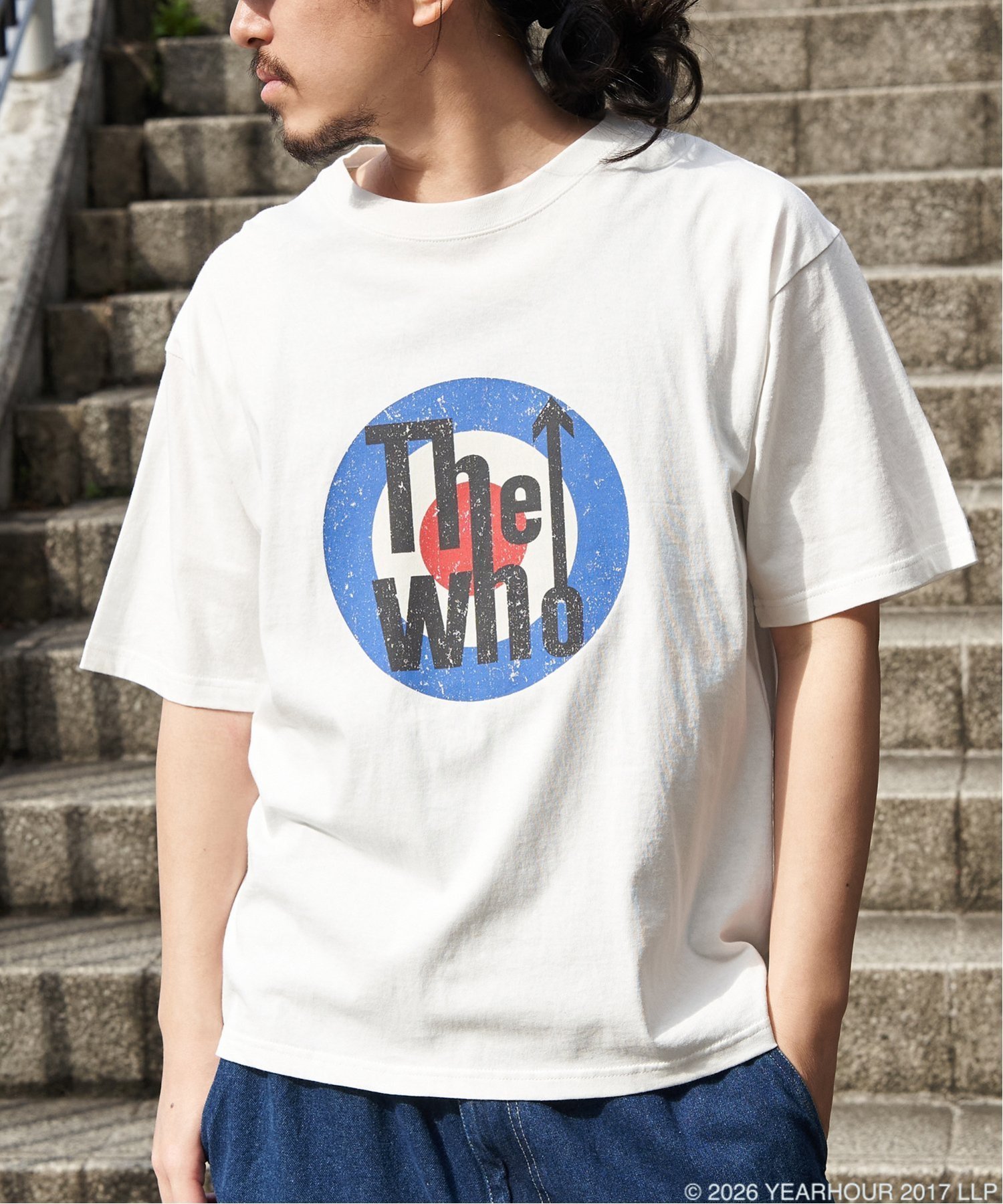 VENCE share style MENs The Who ザ・フー バンドT ヴァンス エクスチェンジ トップス カットソー・Tシャツ ホワイト ブラック
