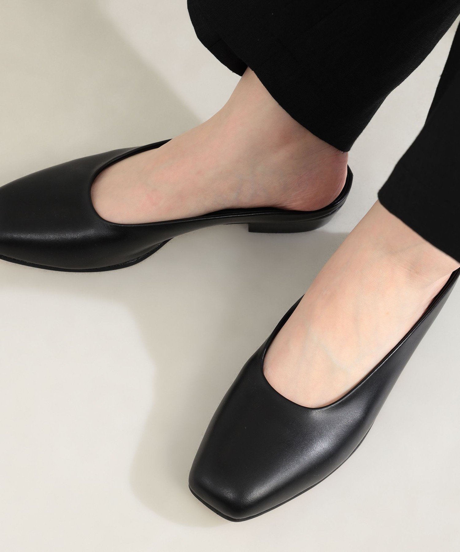 Demi-Luxe BEAMS BEAUTIFUL SHOES / スクエア ミュール デミルクス ビームス シューズ・靴 サンダル ブラック【送料無料】