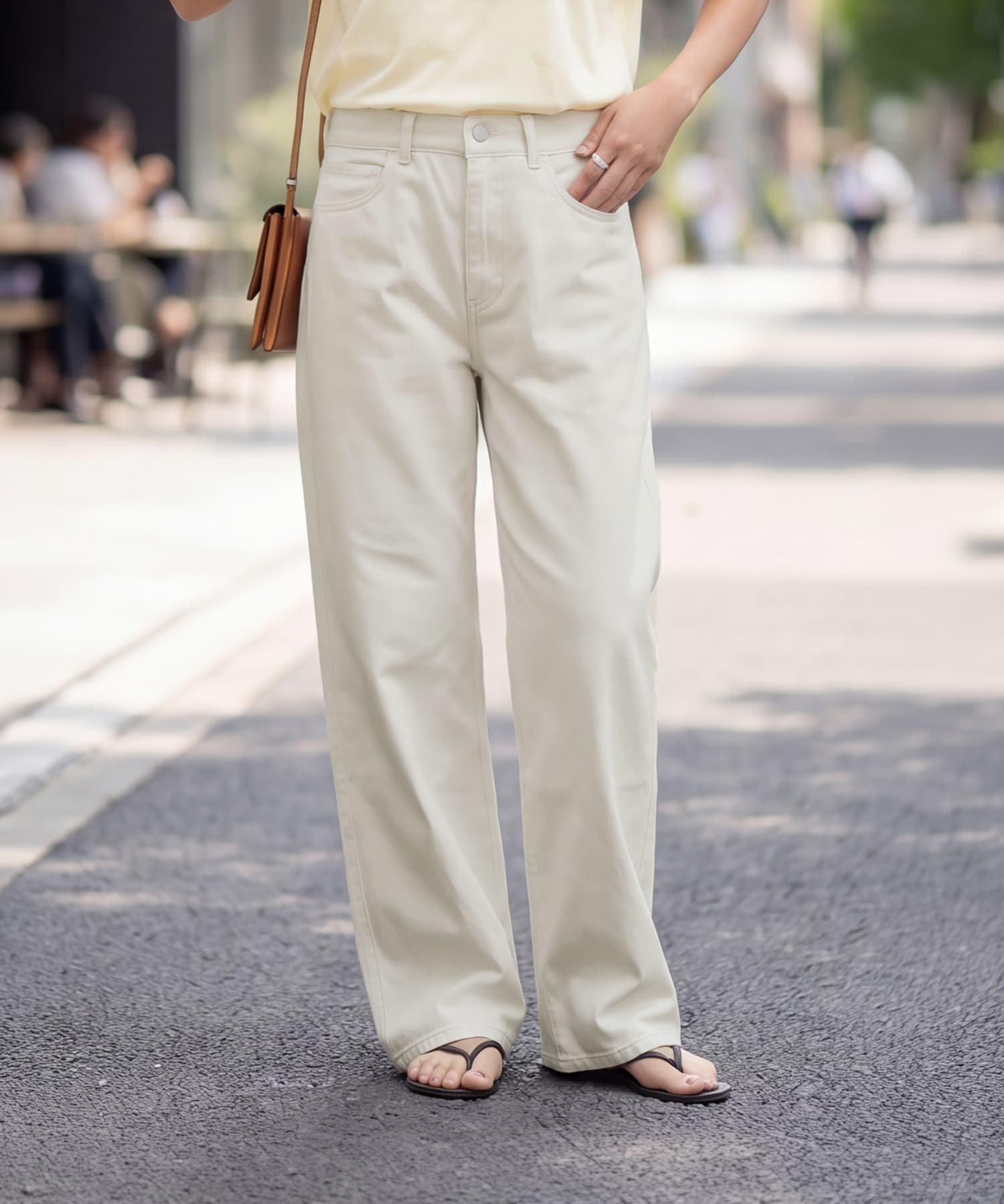 STYLE DELI 風合い加工ストレートコットンワイドパンツ スタイルデリ パンツ その他のパンツ