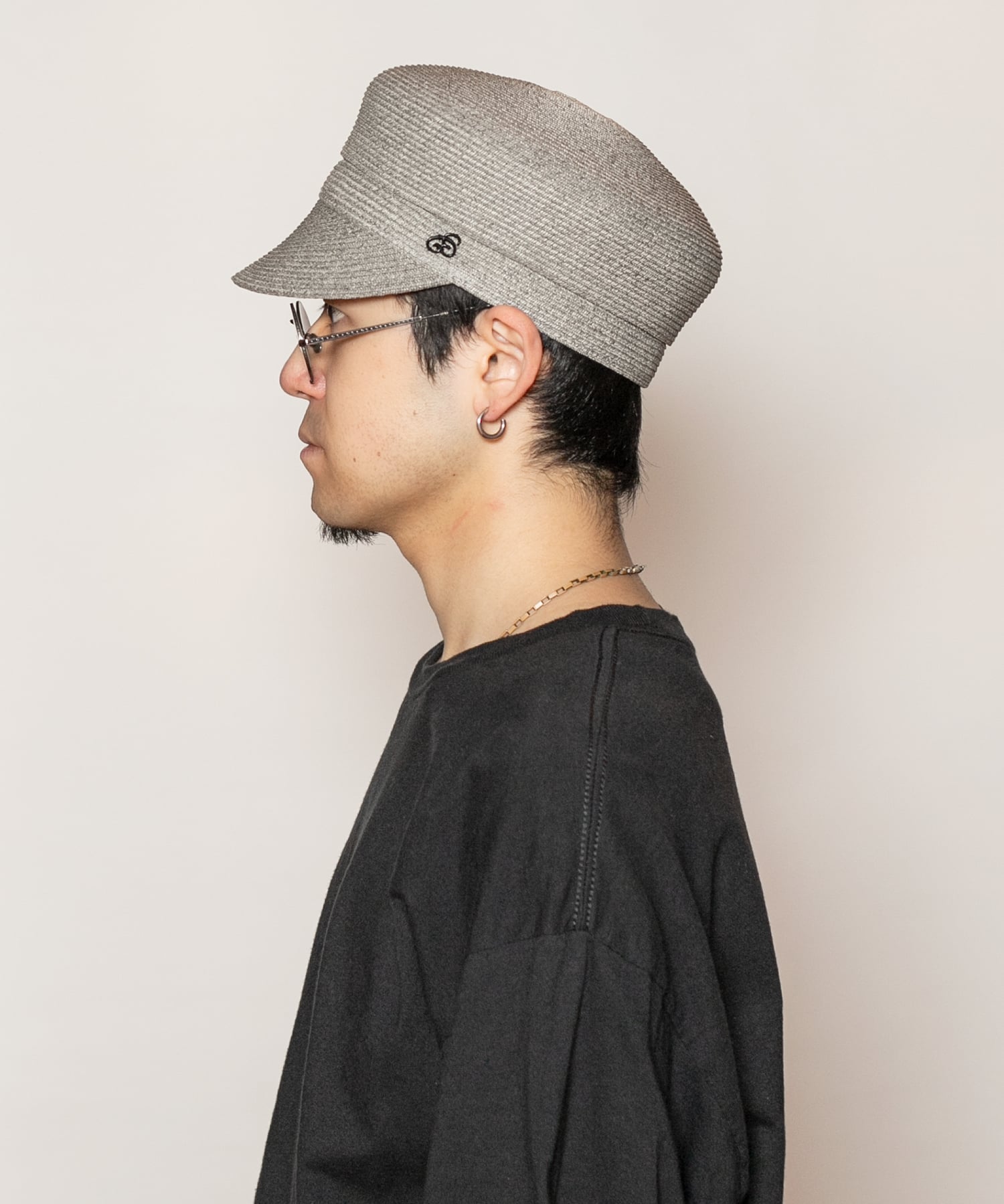 ABACA BLEND CAS カシラ 帽子 キャスケット ブラック グレー