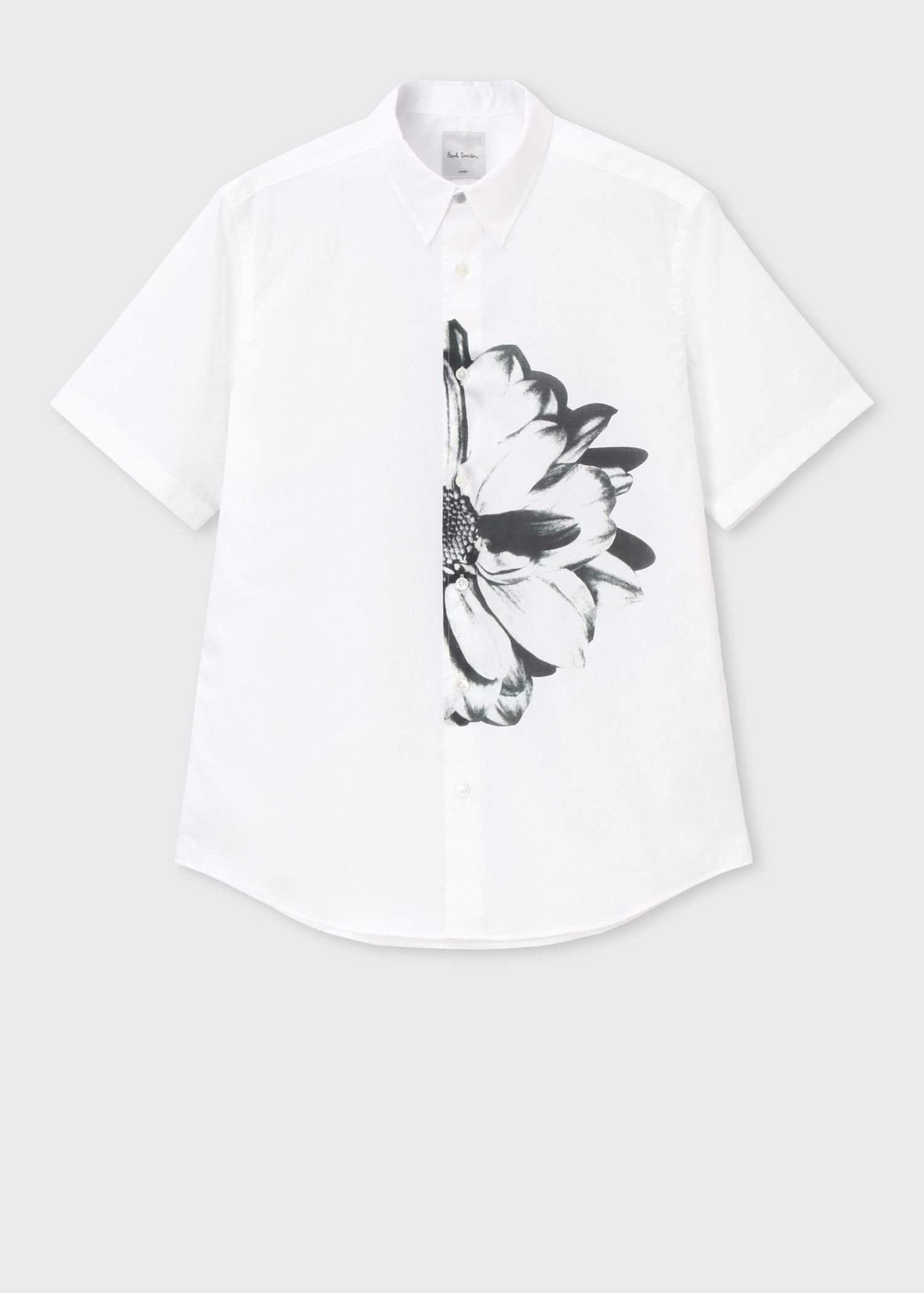 Paul Smith "Monochrome Daisy" 半袖シャツ ポール・スミス トップス シャツ・ブラウス ホワイト【送料無料】