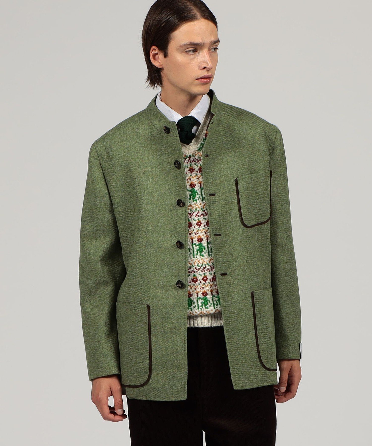 【SALE／50%OFF】TOMORROWLAND BUYING WEAR 【別注】CARUSO ウール フォレスティエールジャケット トゥモローランド ジャケット・アウター ブルゾン・ジャンパー カーキグリーン【送料無料】