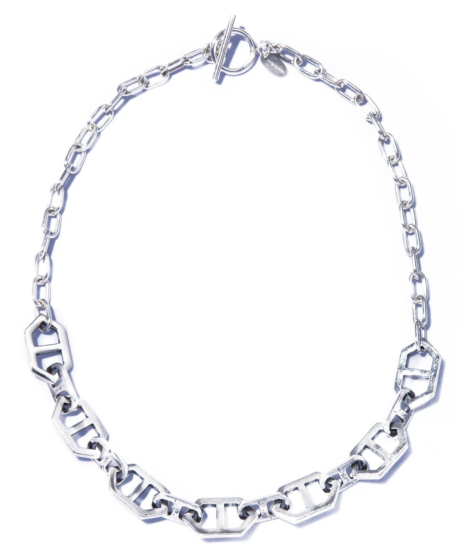 quip queint quip queint/scutum necklace QU119 シルバー アンカーチェーン ネックレス セットアップセブン アクセサリー・腕時計 ネックレス ブラック【送料無料】