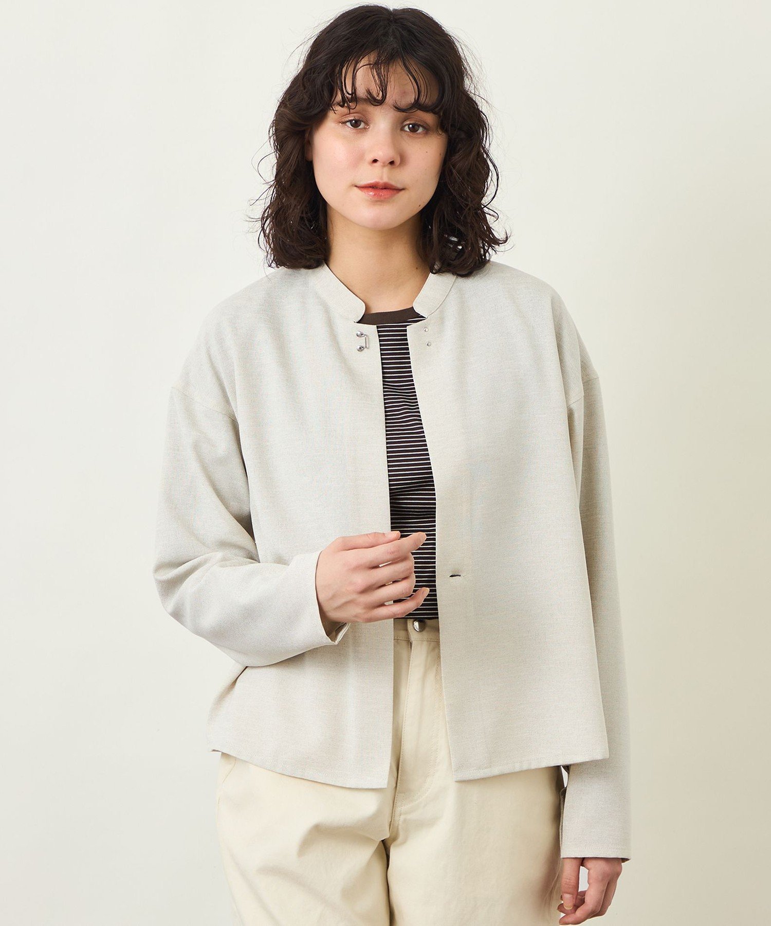 GREY LABEL ドライタッチオックス スタンドカラージャケット マッキントッシュ フィロソフィー ジャケット・アウター ブルゾン・ジャンパー ブラック ベージュ