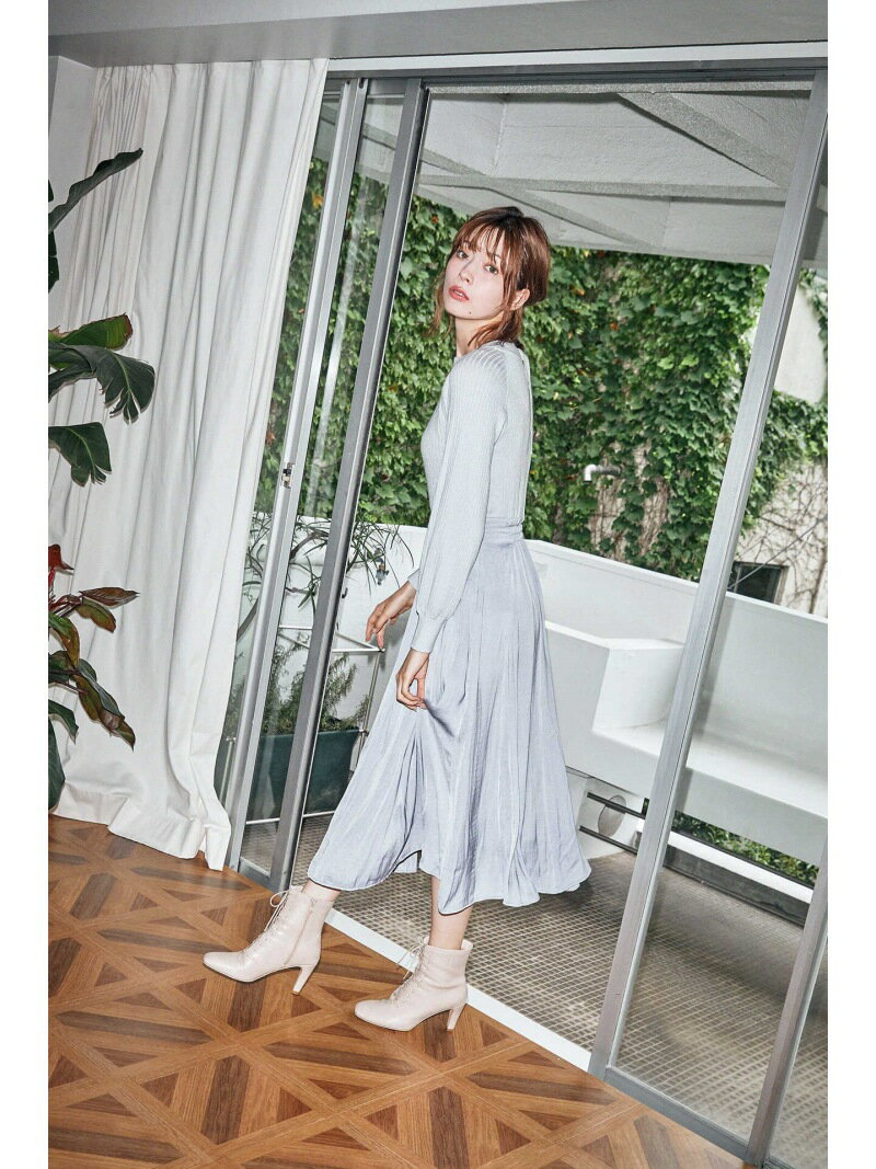 【SALE／60%OFF】JILL by JILL STUART ニット&フレアSKドッキングワンピース ジル バイ ジル スチュアート ワンピース・ドレス その他のワンピース・ドレス ブルー ブラウン【送料無料】のサムネイル