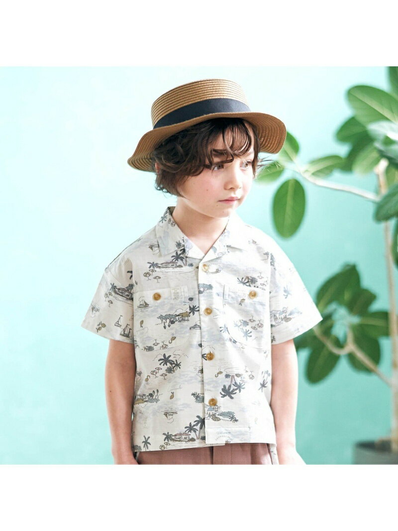 【SALE／55%OFF】apres les cours 3柄アロハシャツ エフオーオンラインストア シャツ/ブラウス 長袖シャツ ホワイト ピンク ブルーのサムネイル