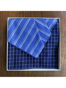 H TOKYO H TOKYO/(U)ハンカチ2枚セット(5) ブルー オールドファッションストア ファッション雑貨 ハンカチ・ハンドタオル ブルー