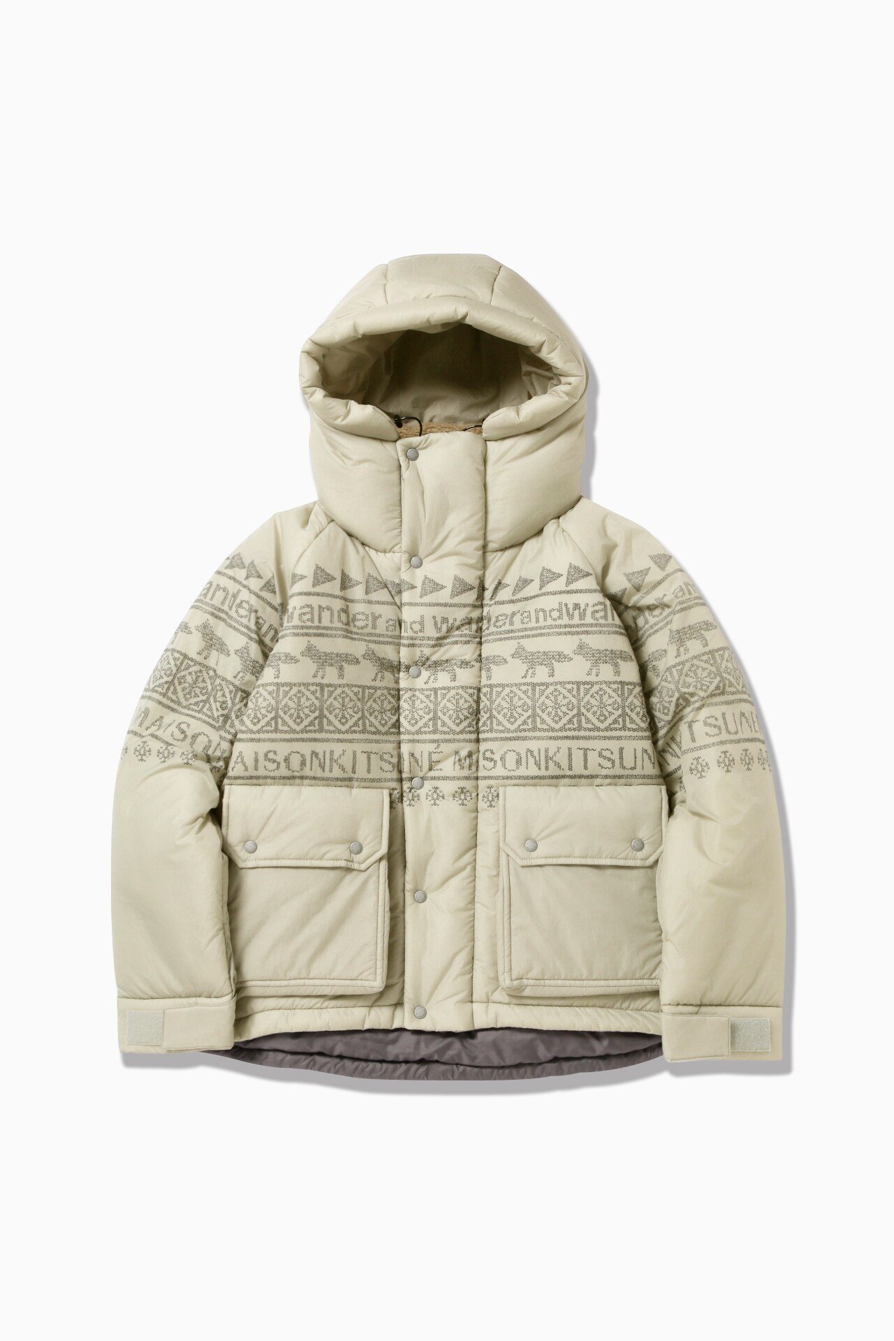 and wander MAISON KITSUNE * and wander nordic border insulation jacket アンドワンダー ジャケット・アウター その他のジャケット..