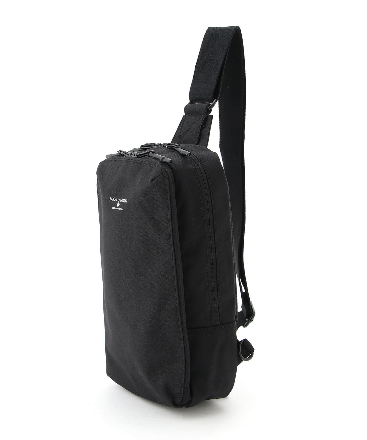 SQUALO WORKS Nylon OX SIMPLE SLING PACK アールエフストア バッグ ボディバッグ・ウエストポーチ グレー ブラック
