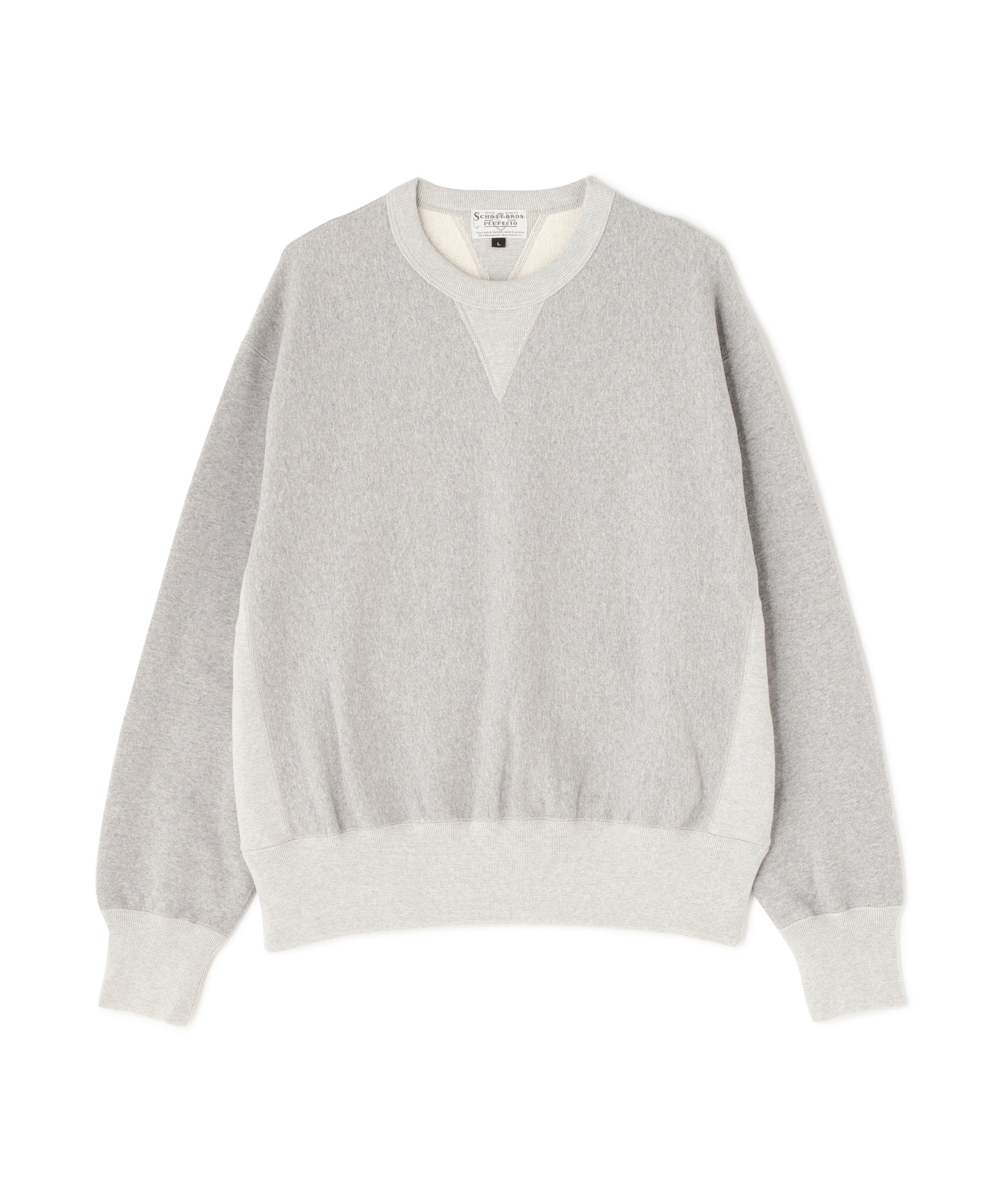 Schott 直営限定/PERFECTO Double V SWEAT/パーフェクト ダブル V スウェット ショット トップス スウェット・トレーナー グレー【送料無料】