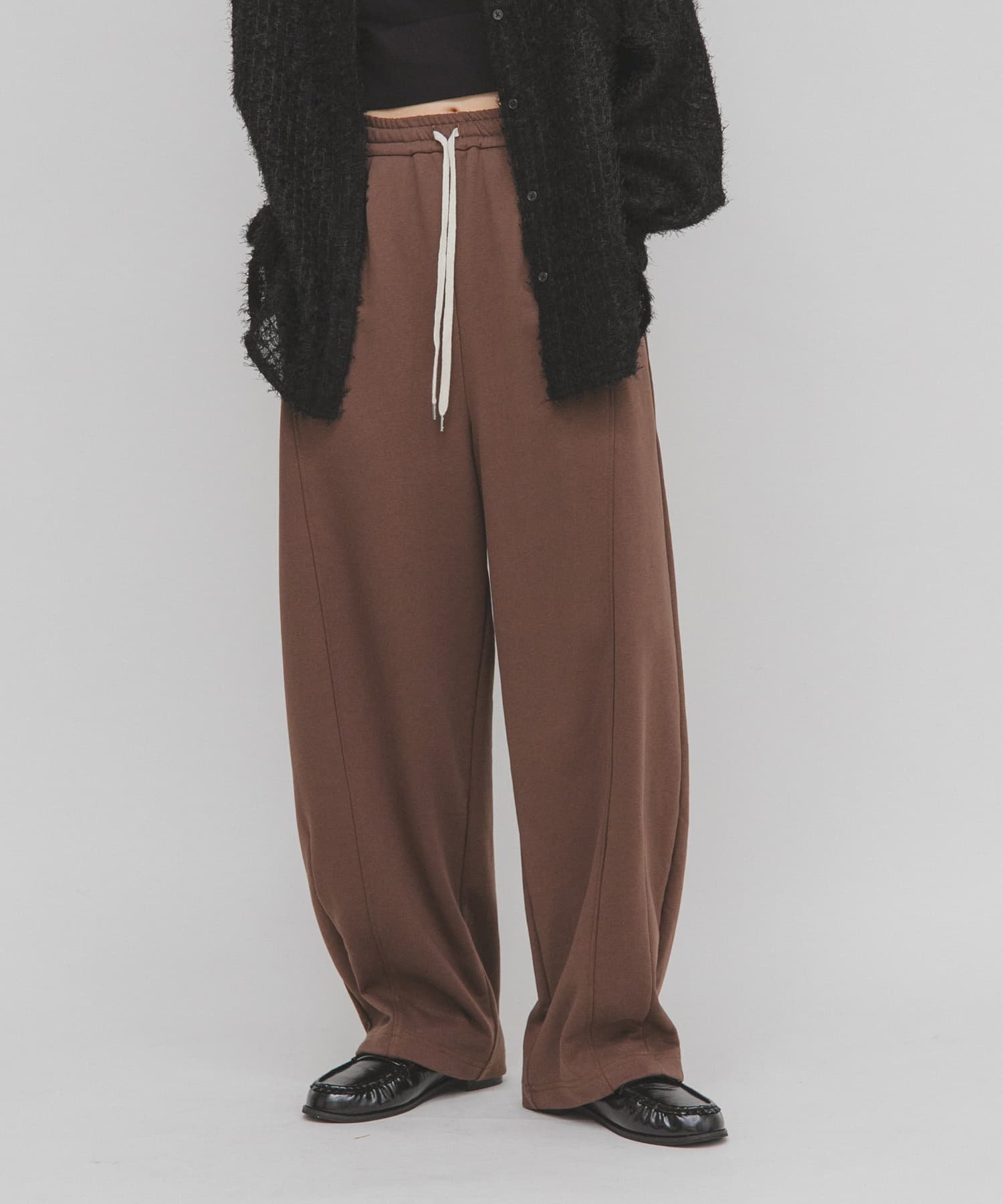 【SALE／10%OFF】KBF カーブスウェットパンツ ケービーエフ パンツ ジャージ・スウェットパンツ ネイビー ブラウン ブラック グレー【送料無料】のサムネイル