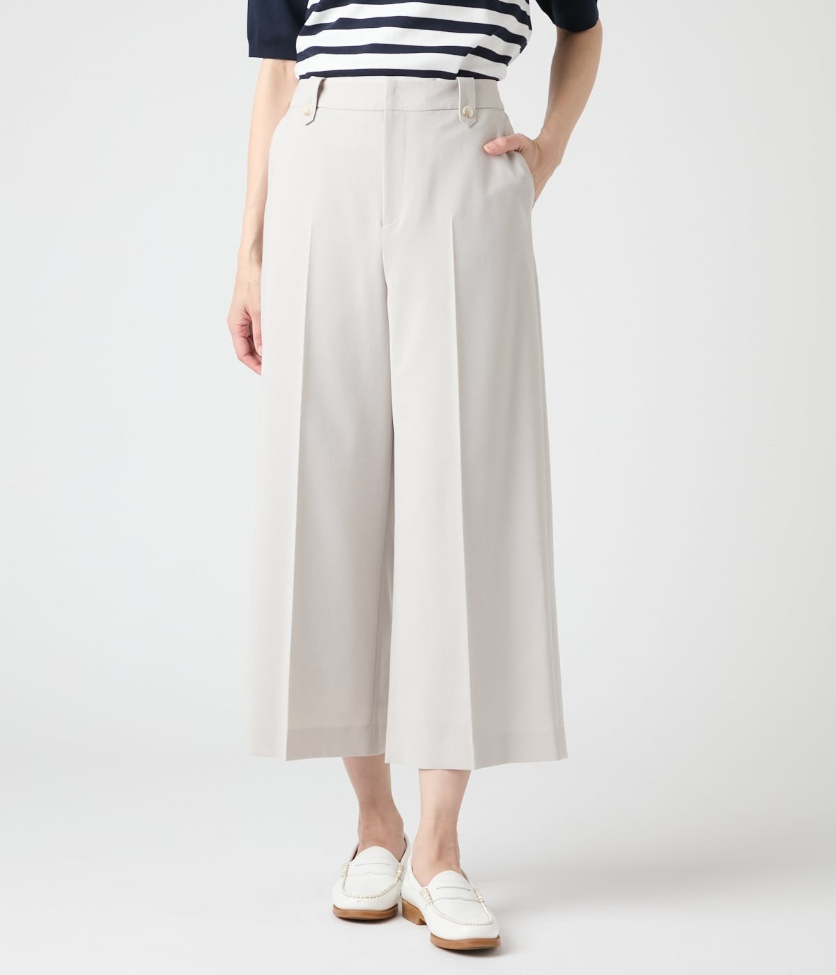 NEWYORKER WOMEN L-SIZE 【L】ウォッシャブルストレッチ ガウチョパンツ ニューヨーカー エルサイズ パンツ その他のパンツ ベージュ